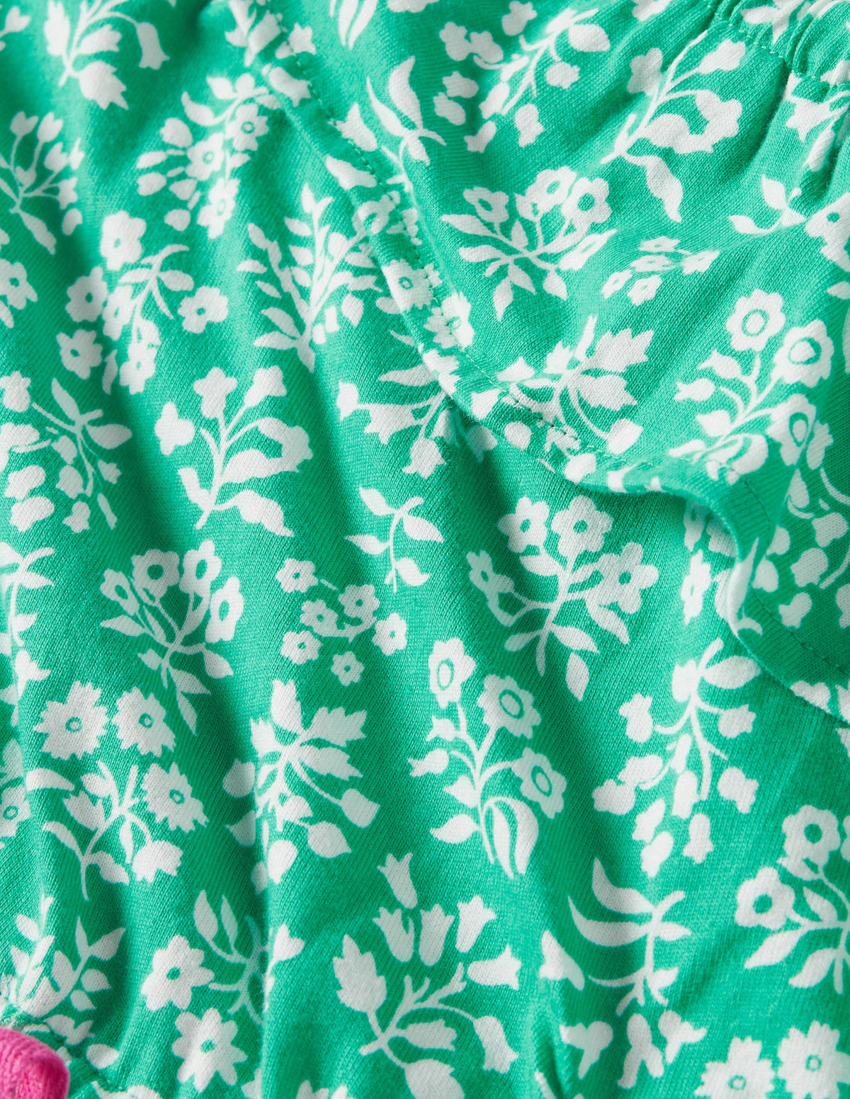 Jersey One Shoulder Romper-Tropical Green Woodblock-3