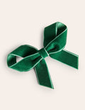 Velvet Bow Hair Clip-TrekkingGreen
