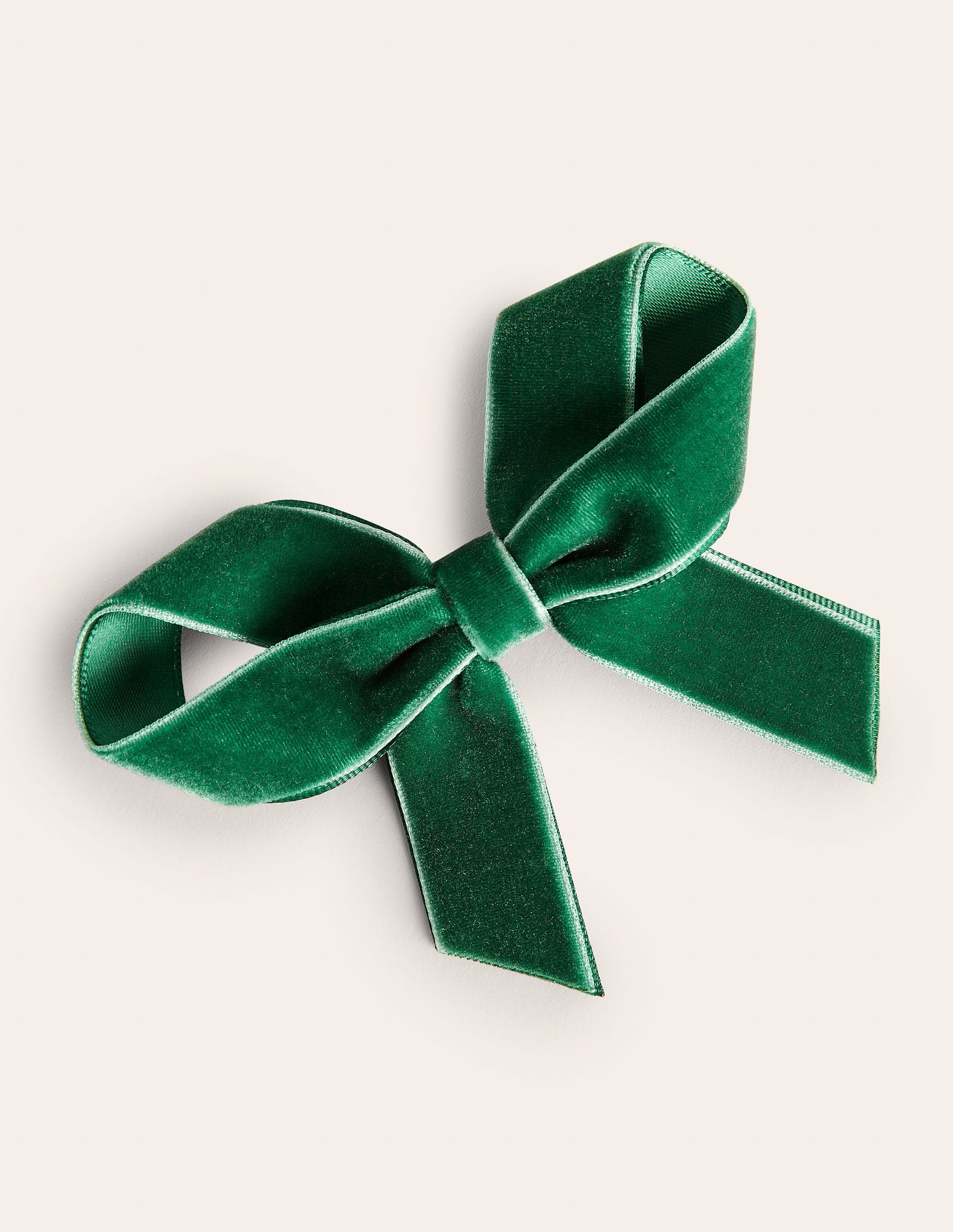 Velvet Bow Hair Clip-TrekkingGreen-1