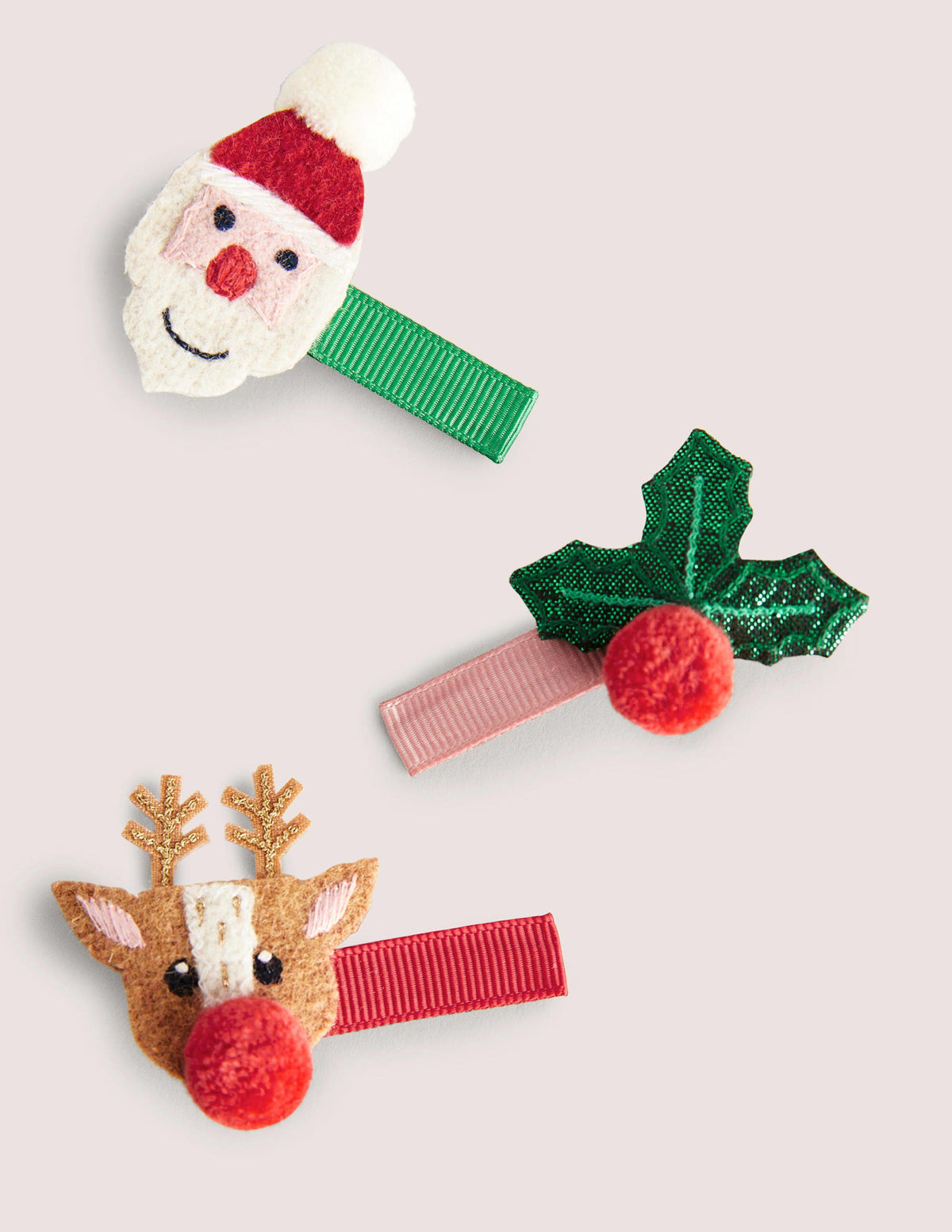 Hair Clips 3 Pack-Multi Festive - Image 1