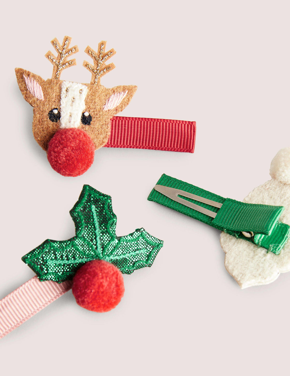 Hair Clips 3 Pack-Multi Festive - Image 2