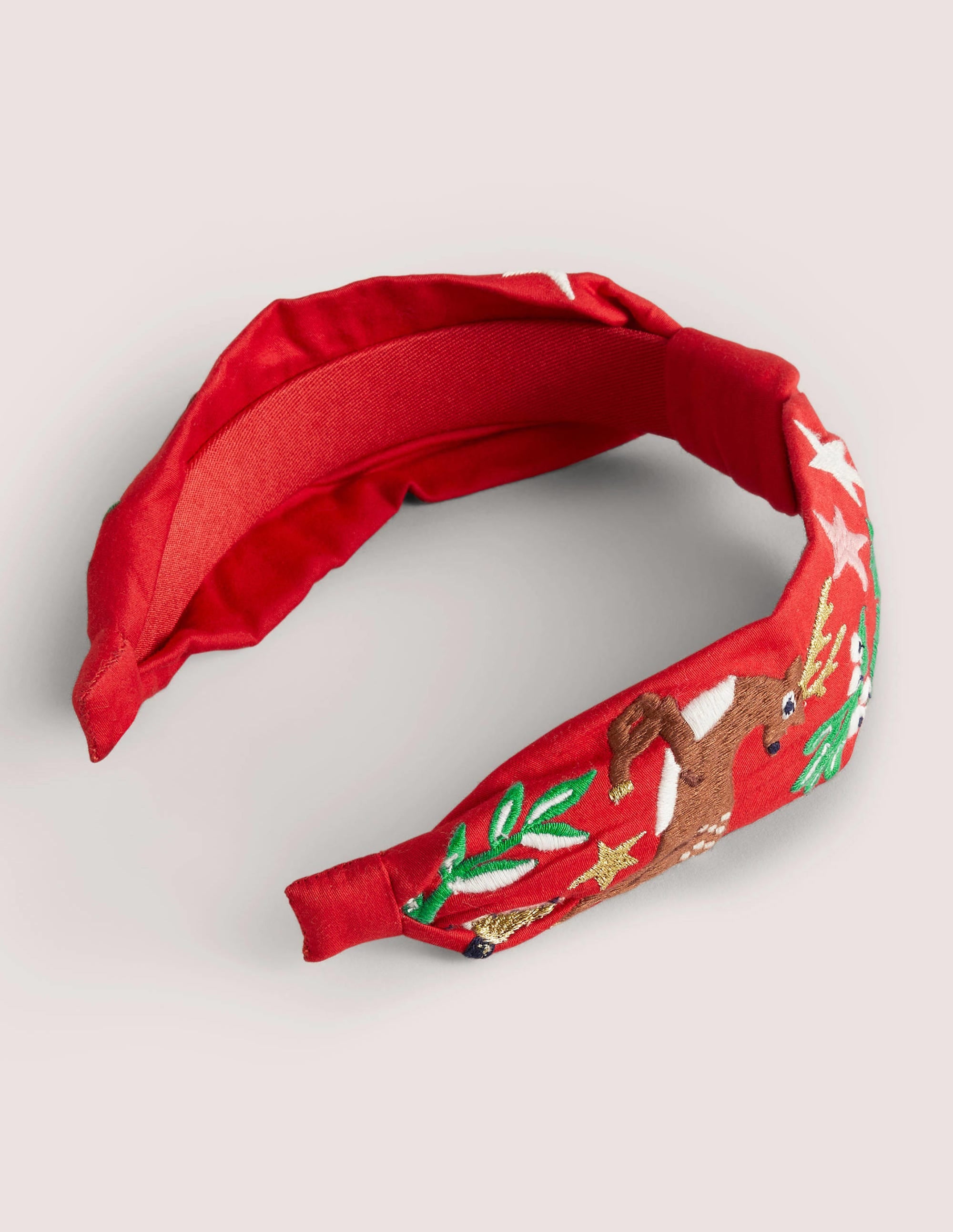 Twisted Knot Headband-Red Christmas - Image 1