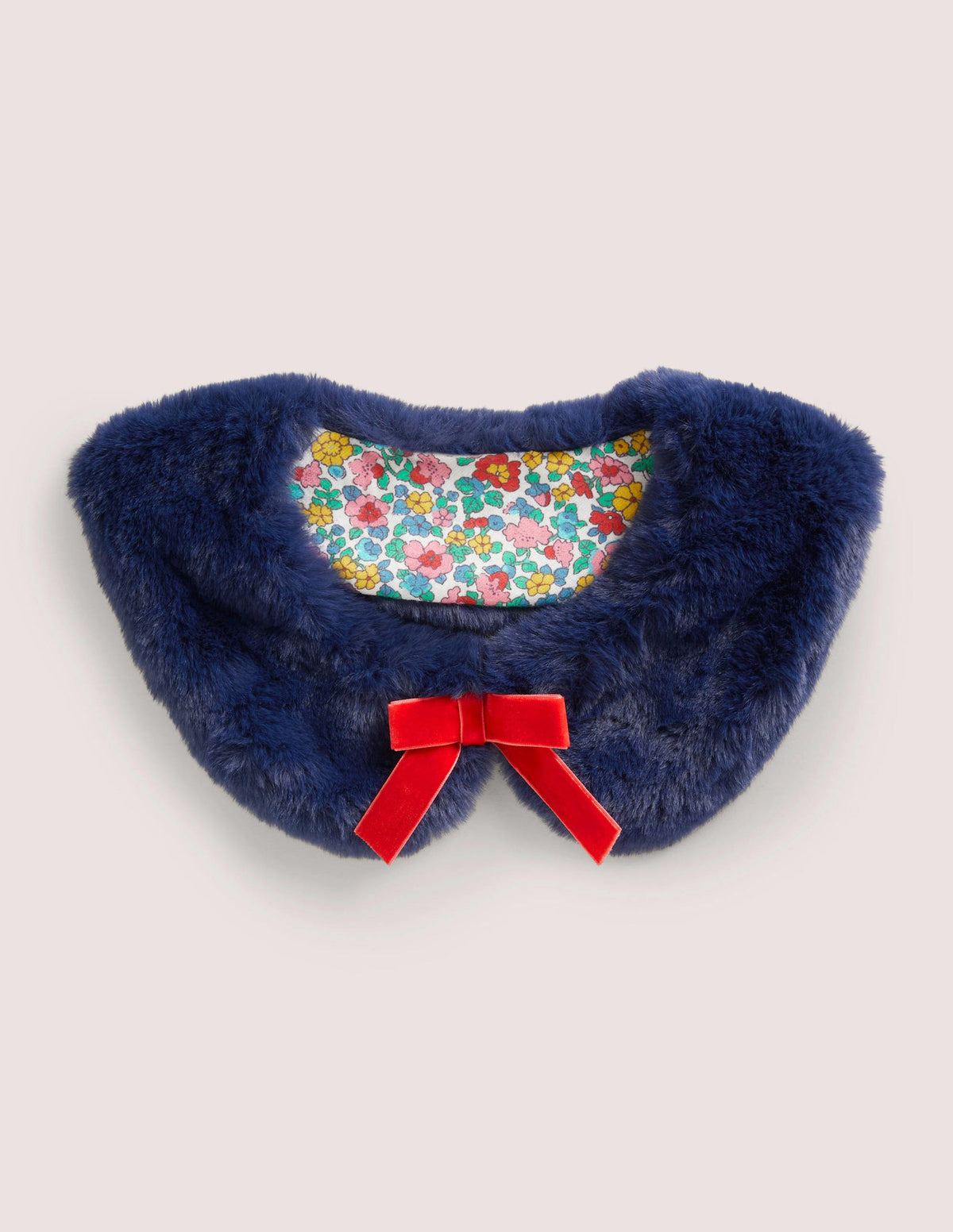 Faux Fur Collar-Navy-1