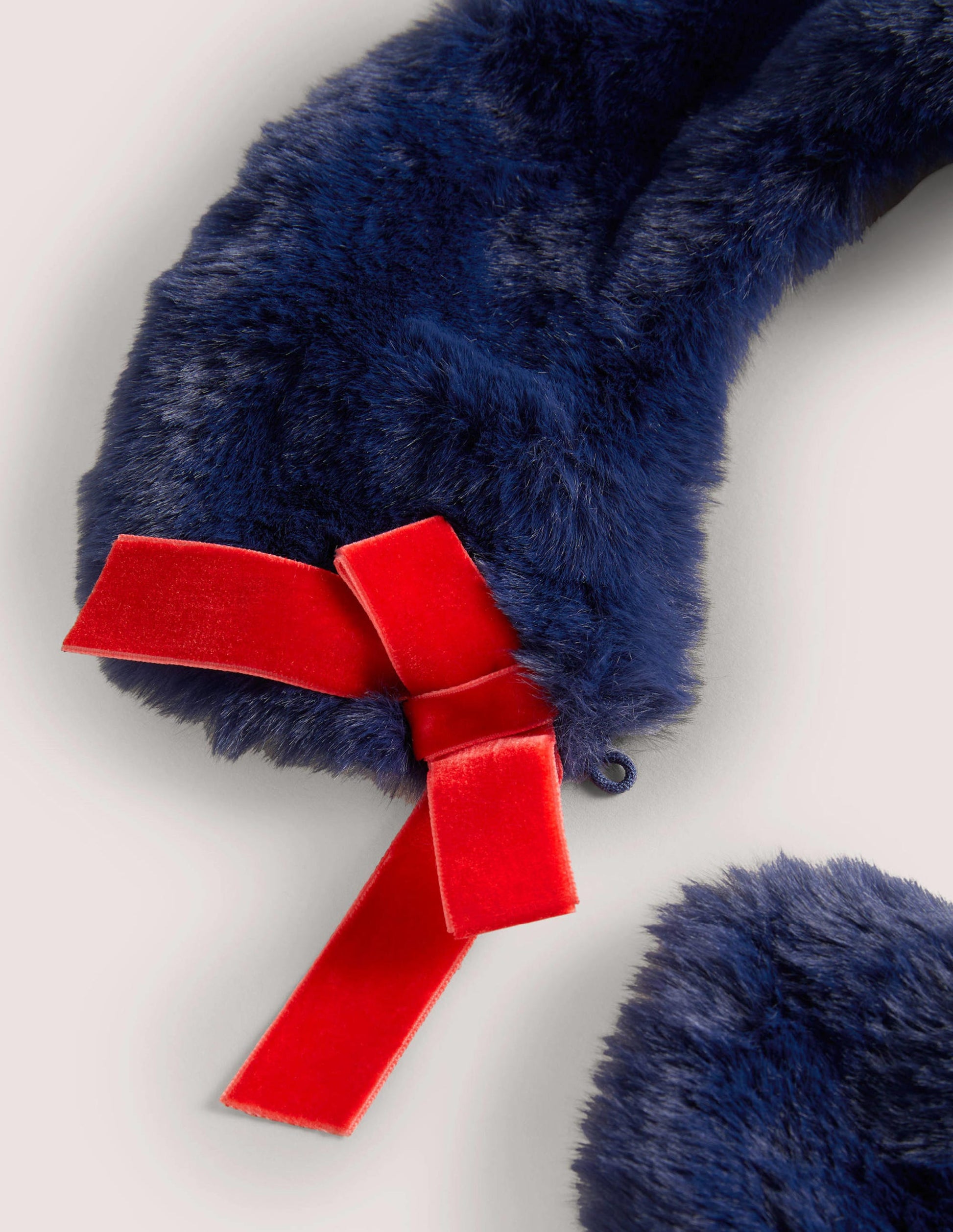 Faux Fur Collar-Navy-3