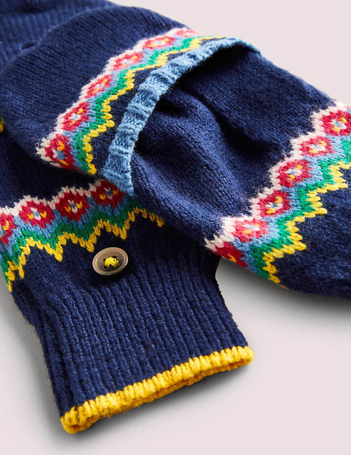 Fair Isle Mittens-Navy - Image 2