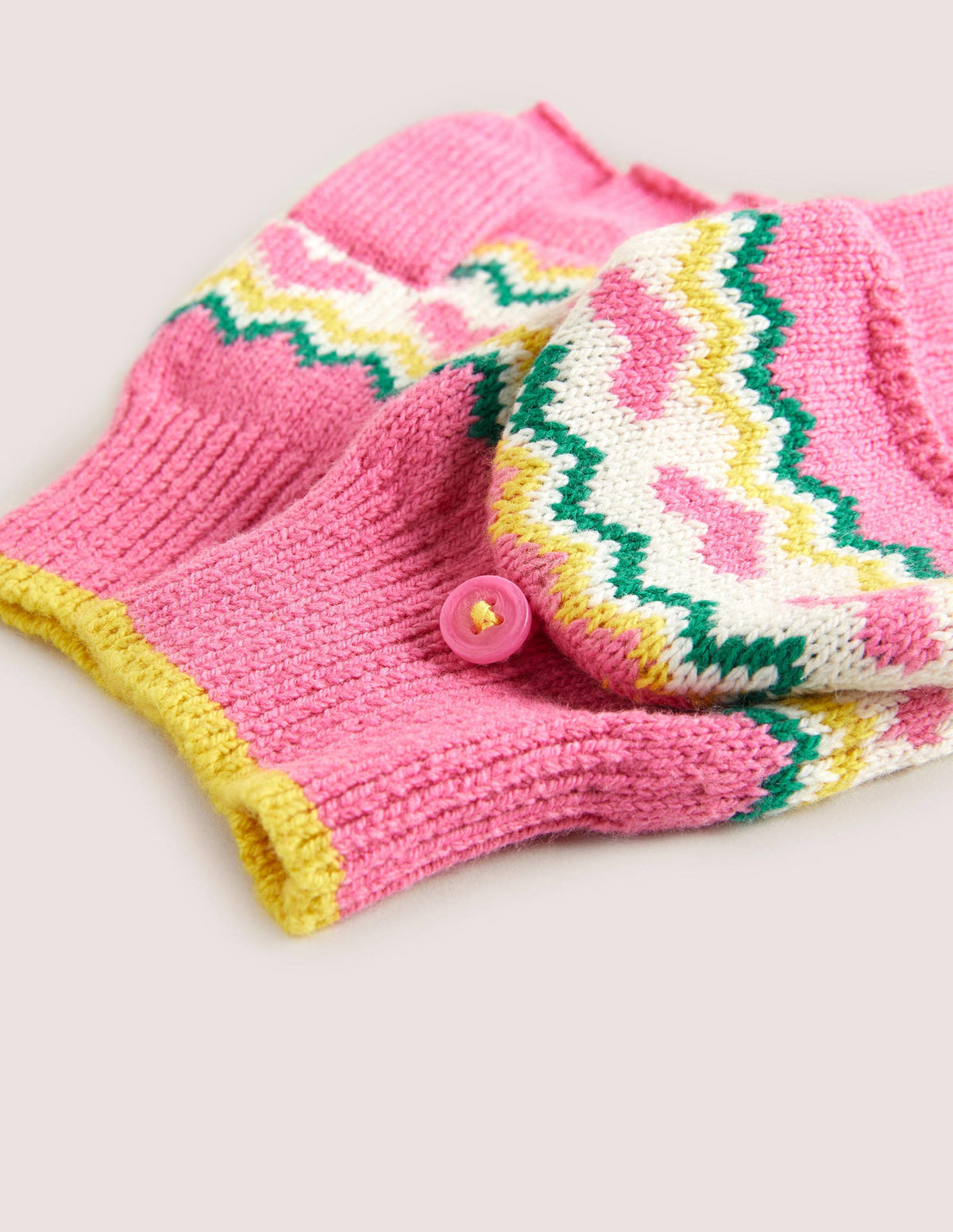 Fair Isle Mittens-Pink-2