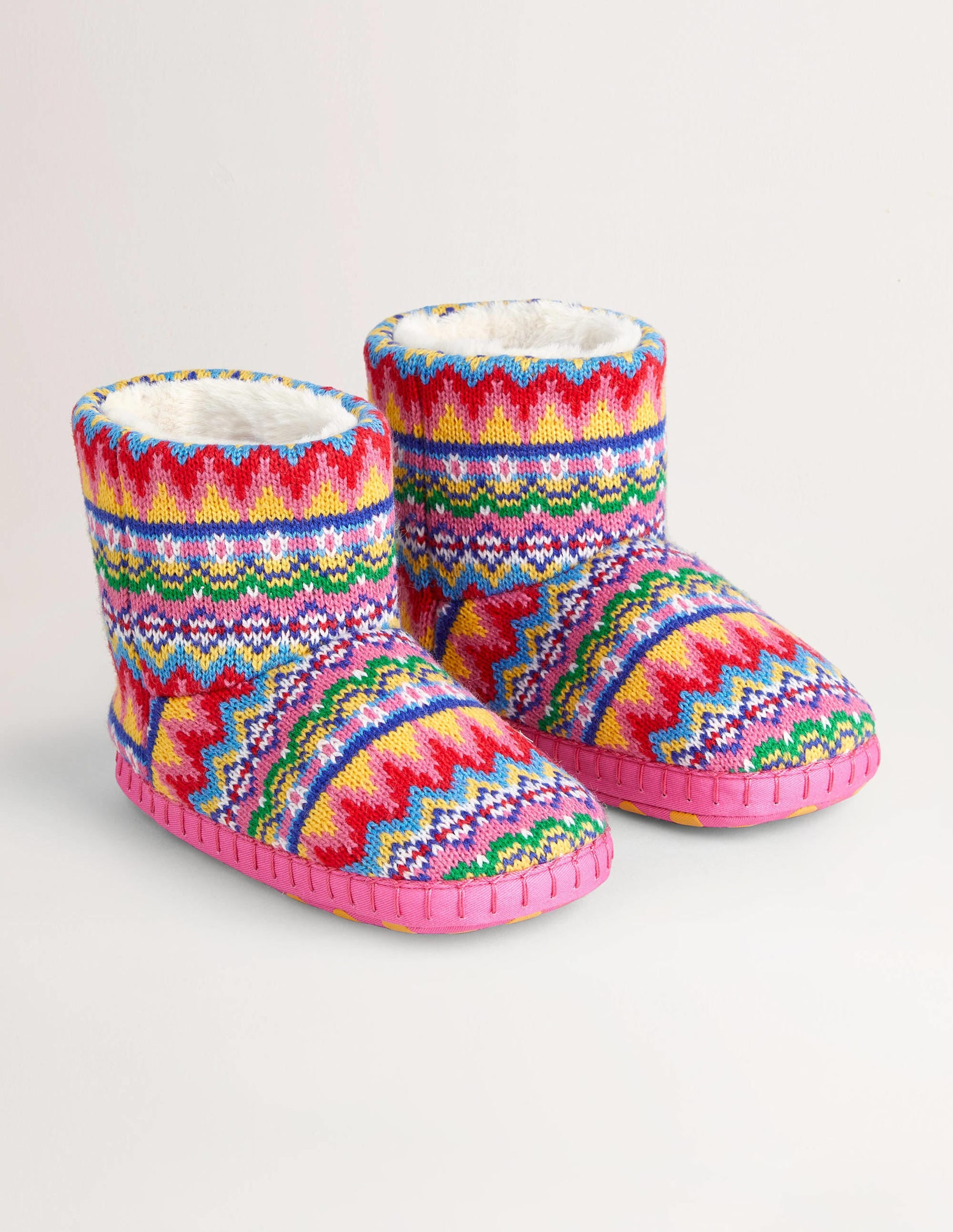 Slipper Boots-Dusty Blue Fair Isle - Image 2