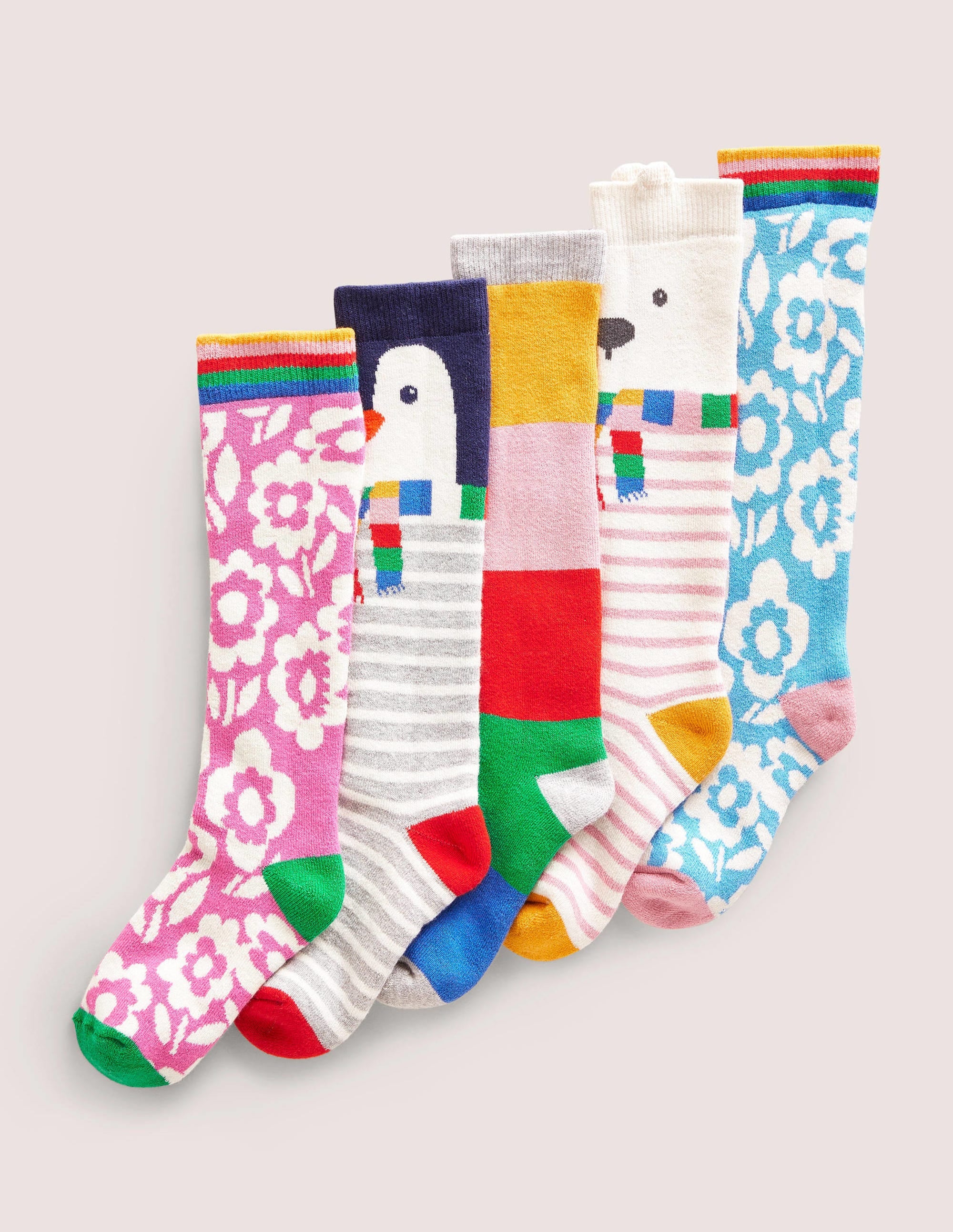 Ski Socks 5 Pack-Arctic Animals - Image 1