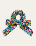 Bow Scrunchie-Bright Multi Floral