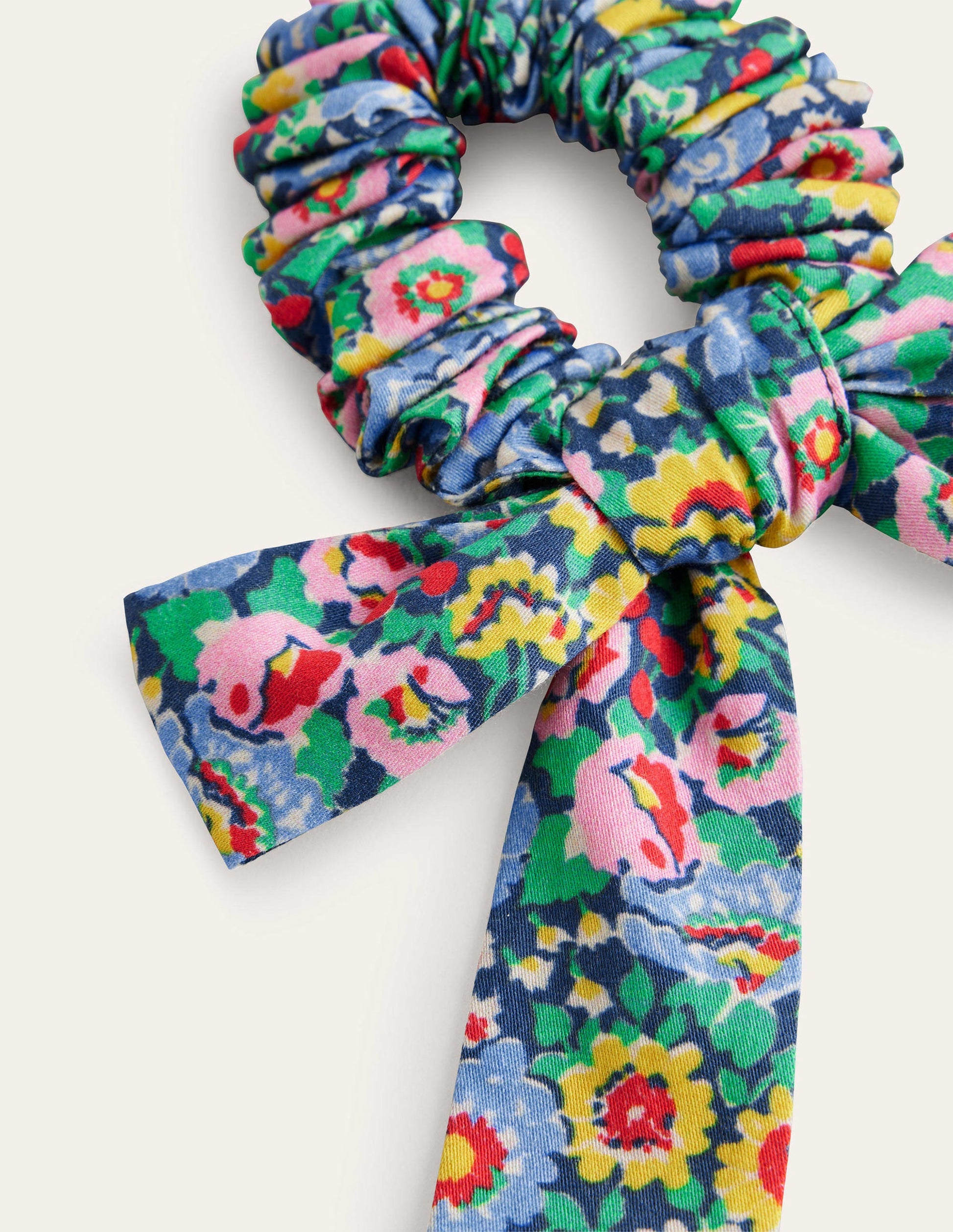 Bow Scrunchie-Bright Multi Floral-2