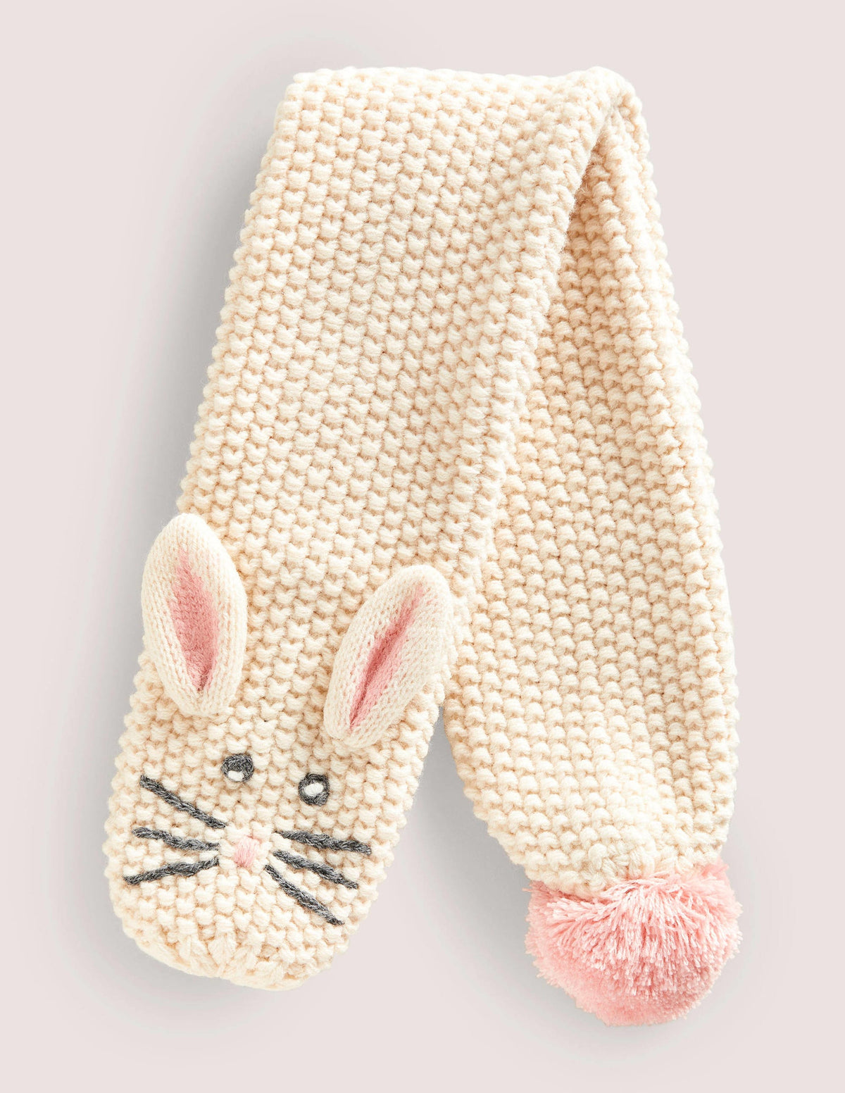 Novelty Scarf-Ivory Bunny-1