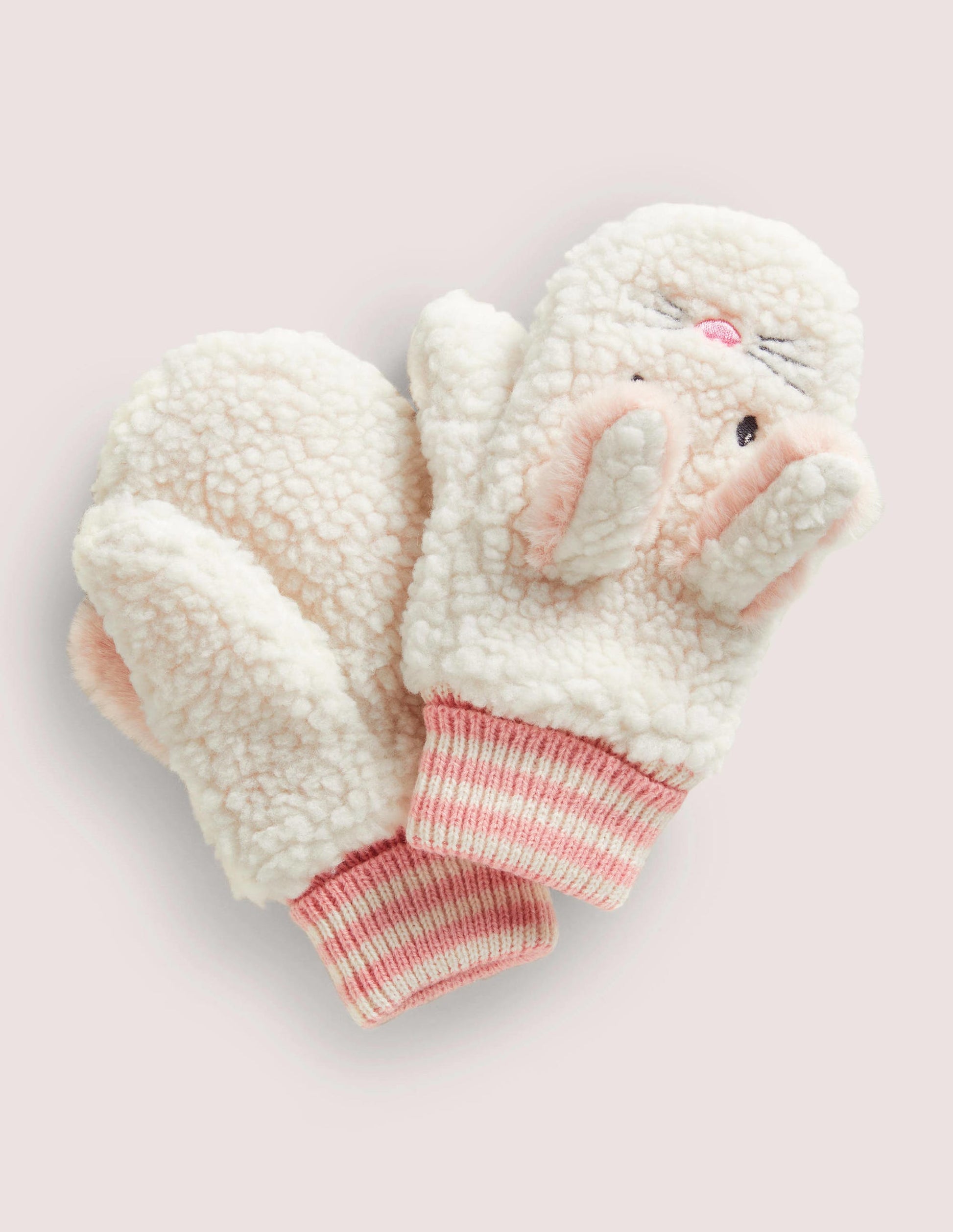 Novelty Mittens-Ivory Bunny-1