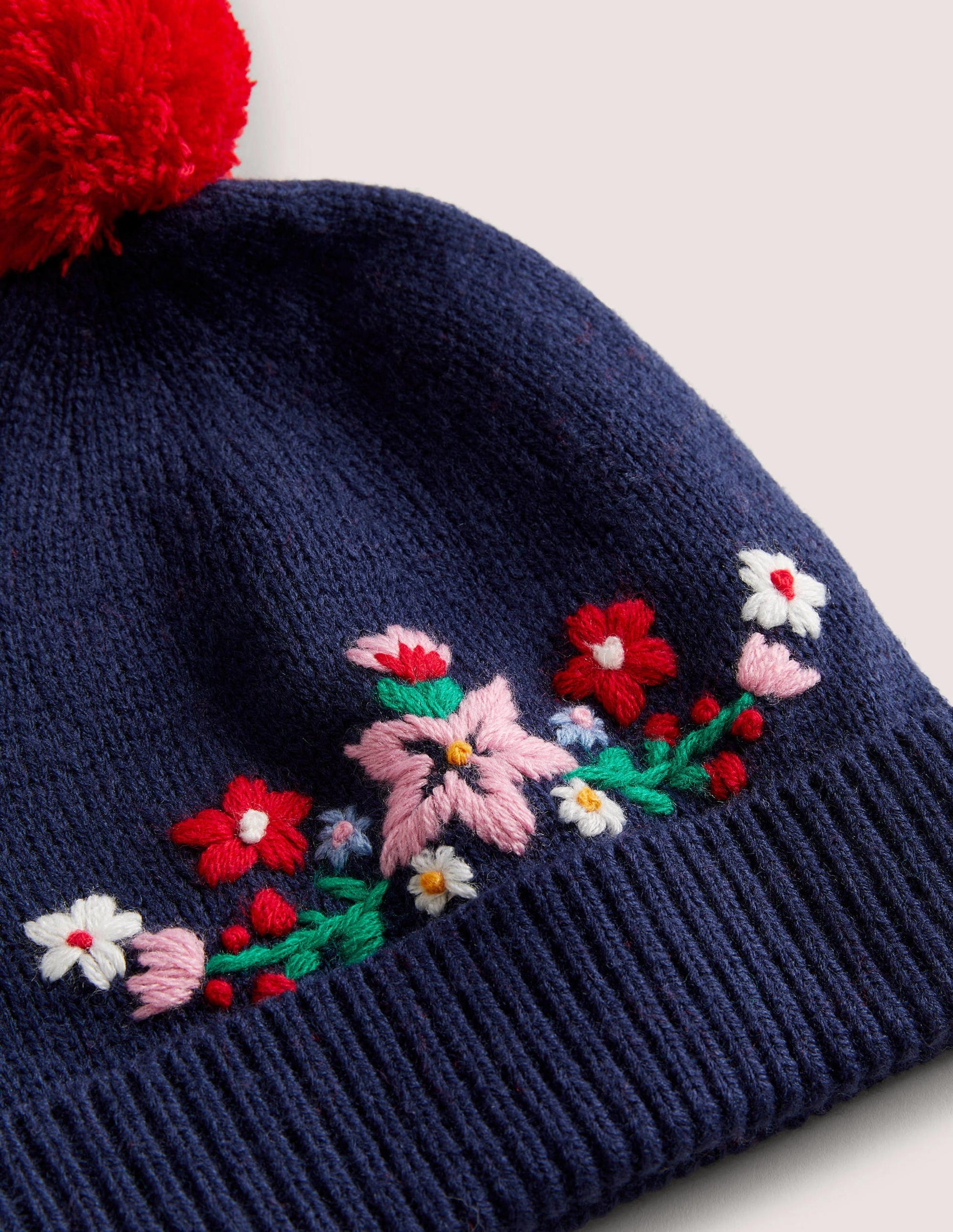 Embroidered Hat-Navy-2