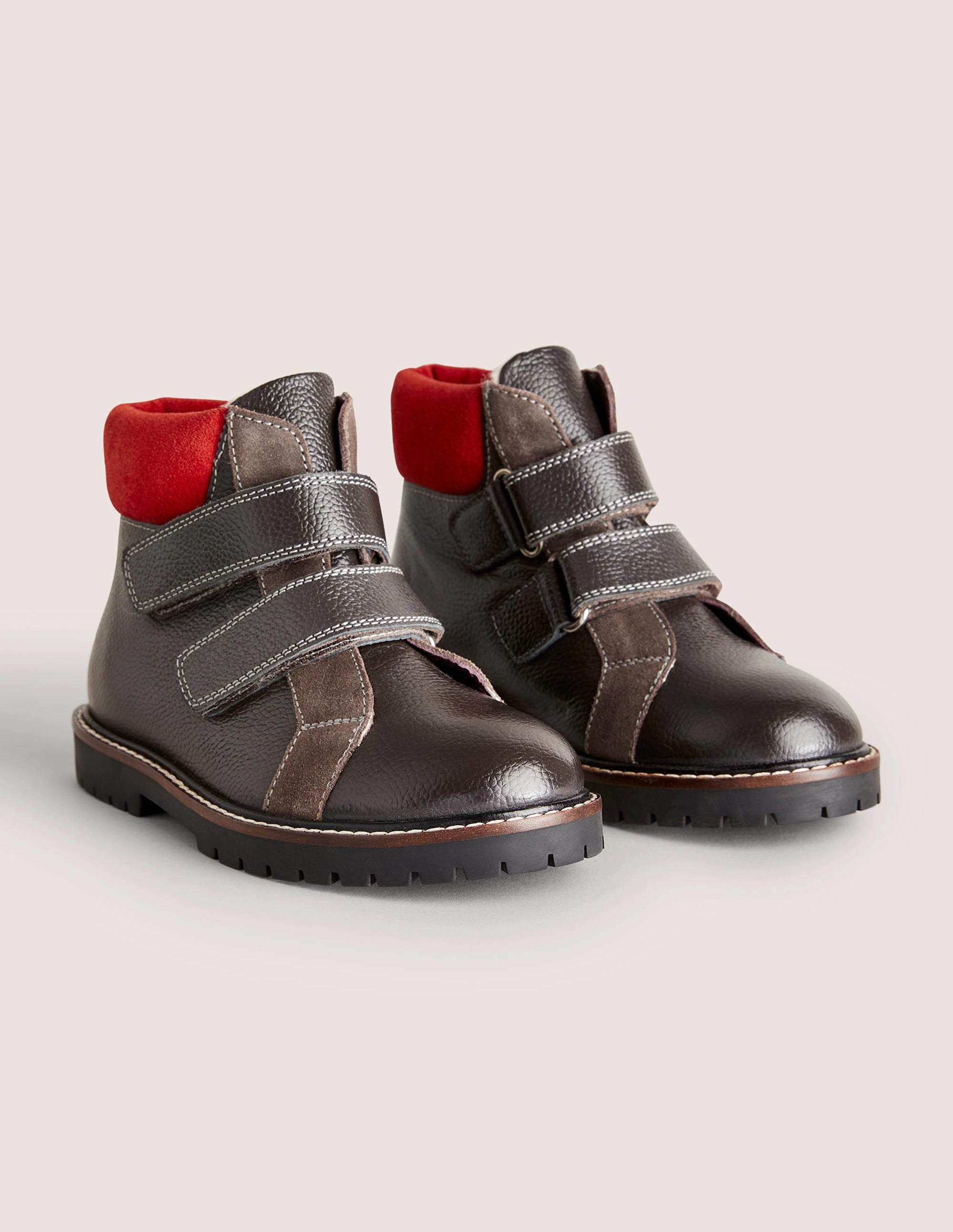 Cosy Leather Boots-Dark Grey - Image 2