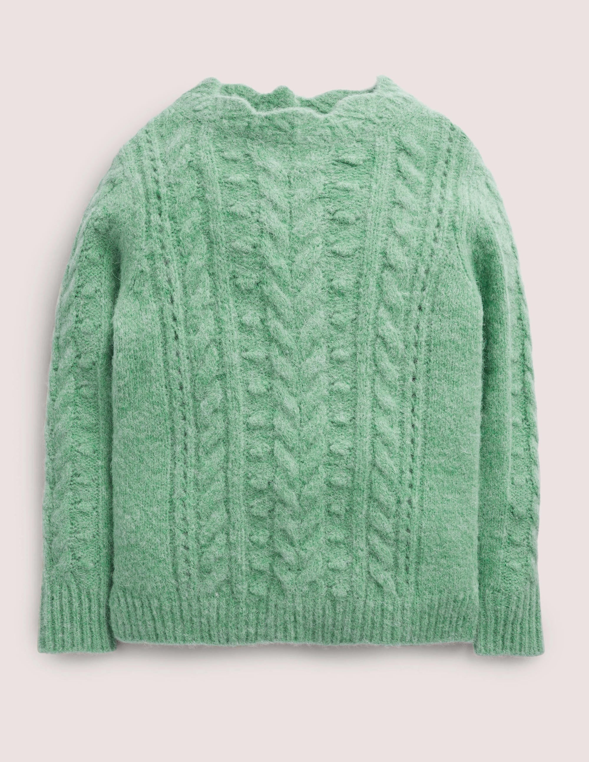 Pointelle Cable Sweater-Csarite - Image 1