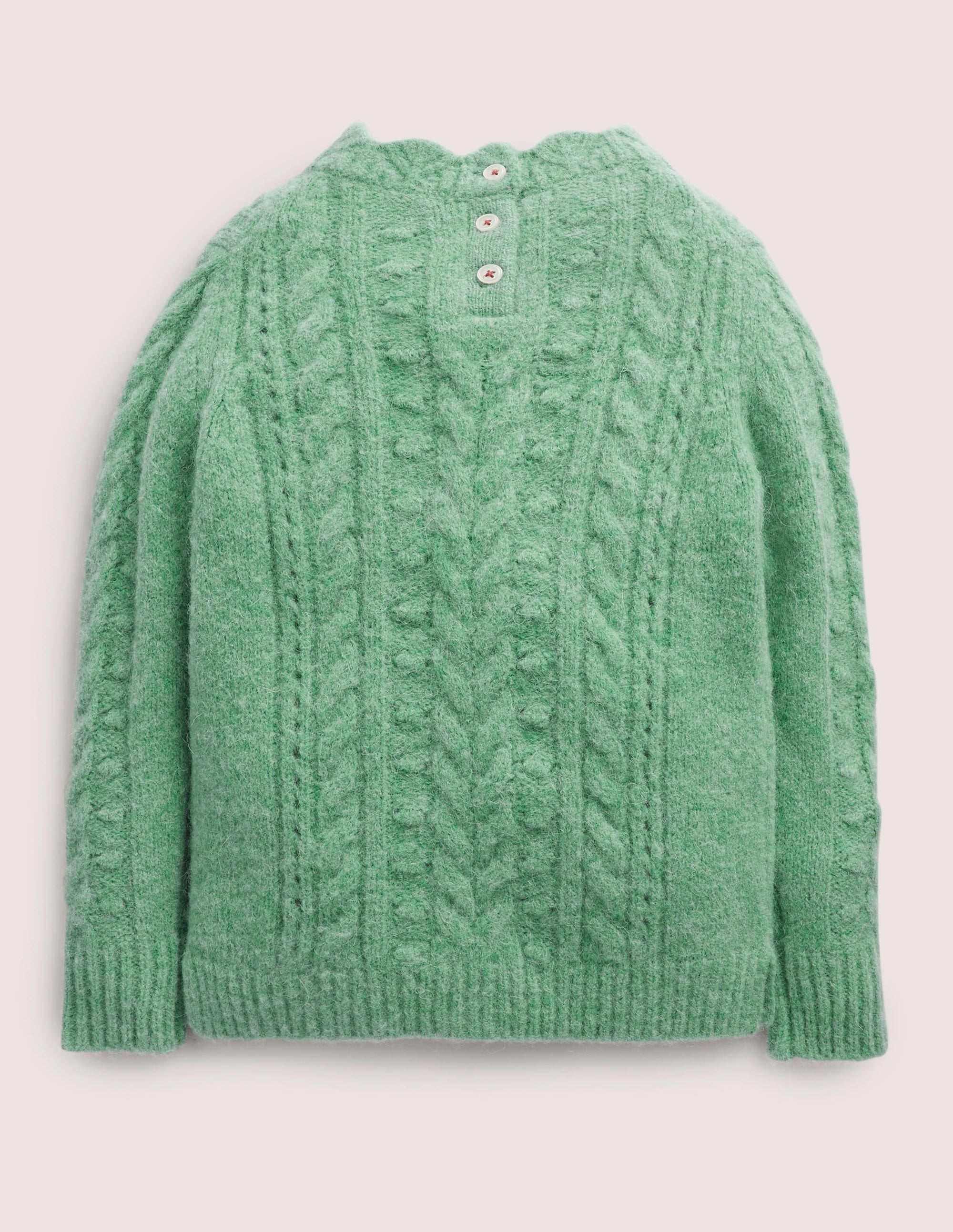 Pointelle Cable Sweater-Csarite - Image 2