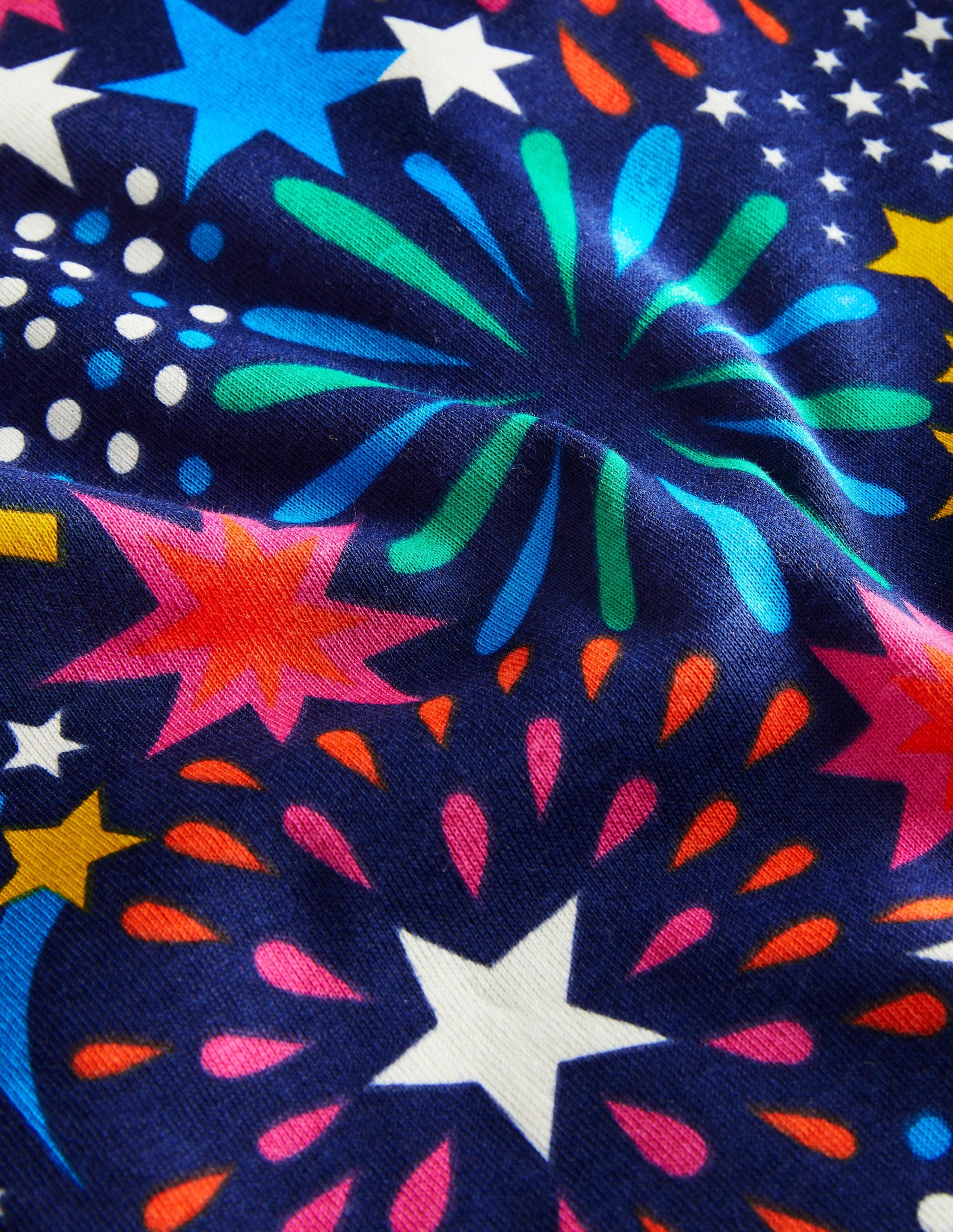 Snug Glow-In-The-Dark Pajamas-College Navy Fireworks - Image 3