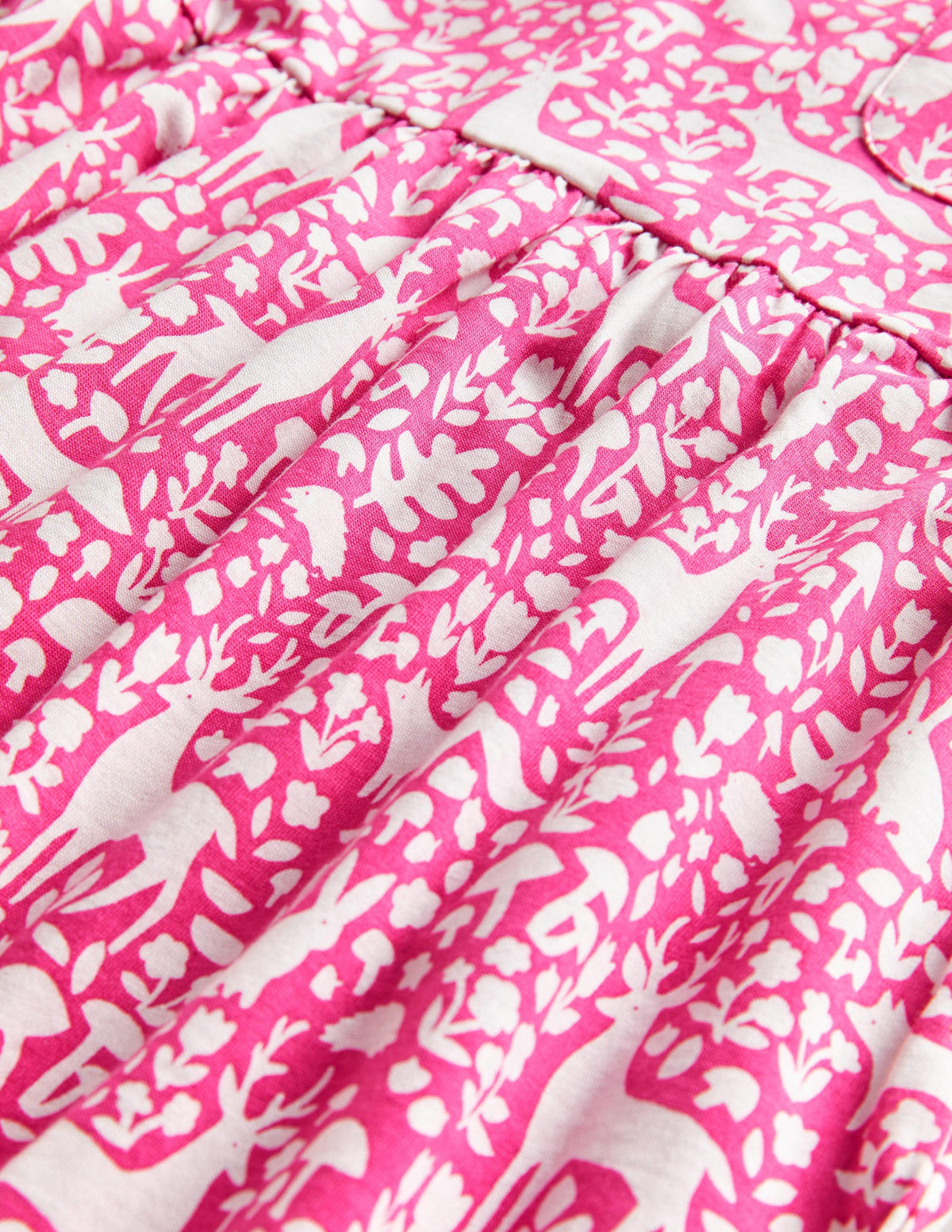 Long Sleeve Fun Jersey Dress-Pink Woodland Toile - Image 3