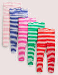 5-Pack Multi-Colored Stripe Leggings-Multi Stripe