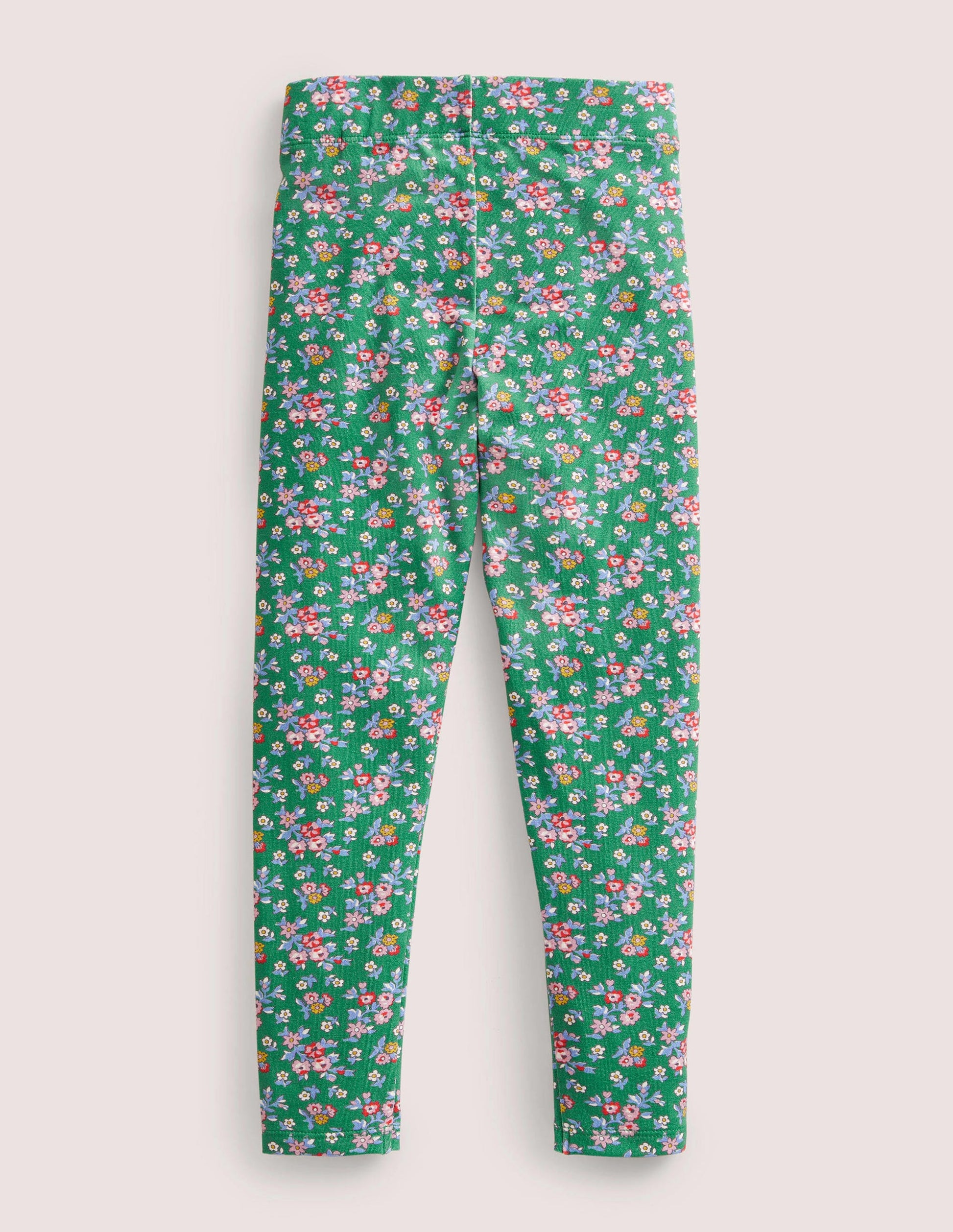 Fun Appliqué Leggings-Shady Glade Green Robins-2