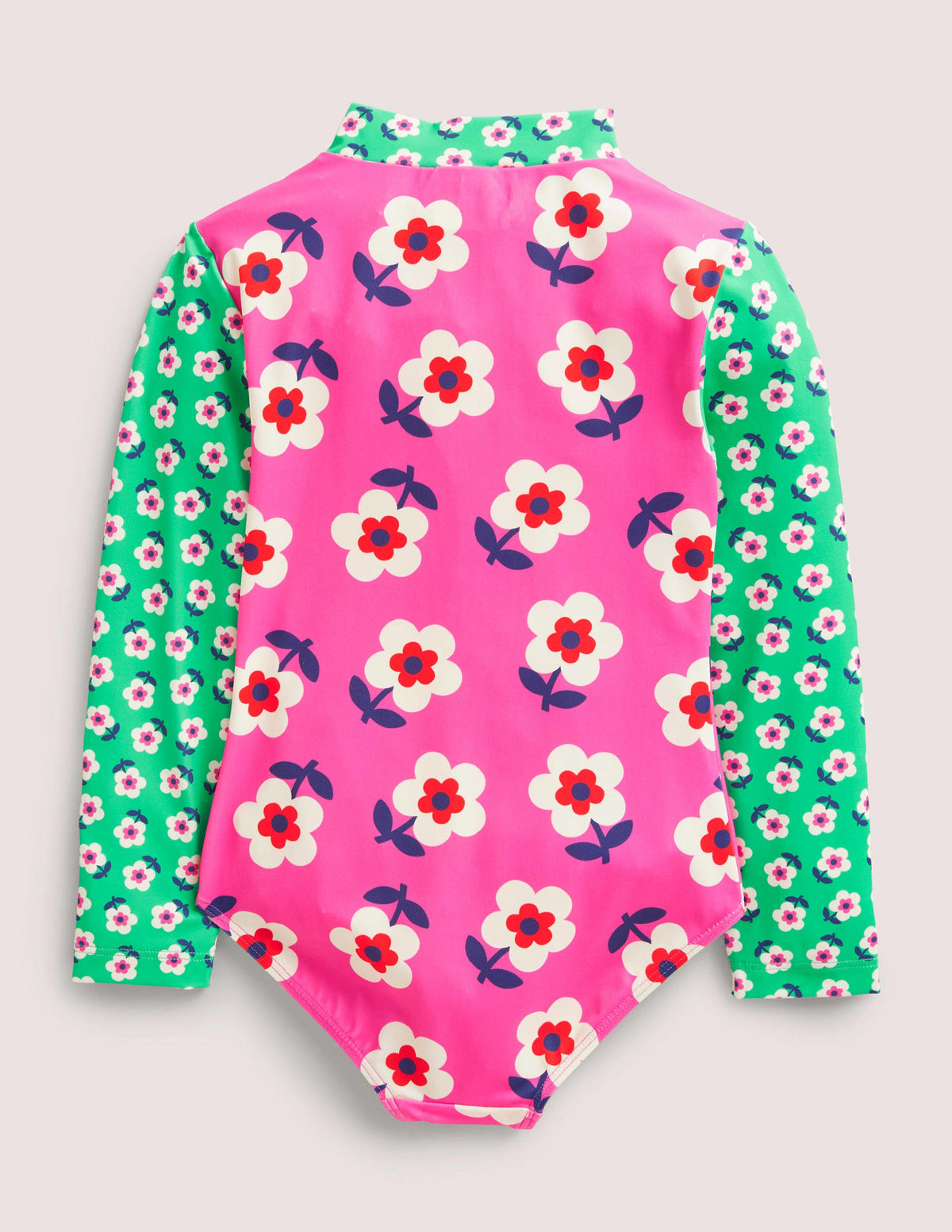 Long-sleeved Swimsuit-Tickled Pink Daisy - Image 2