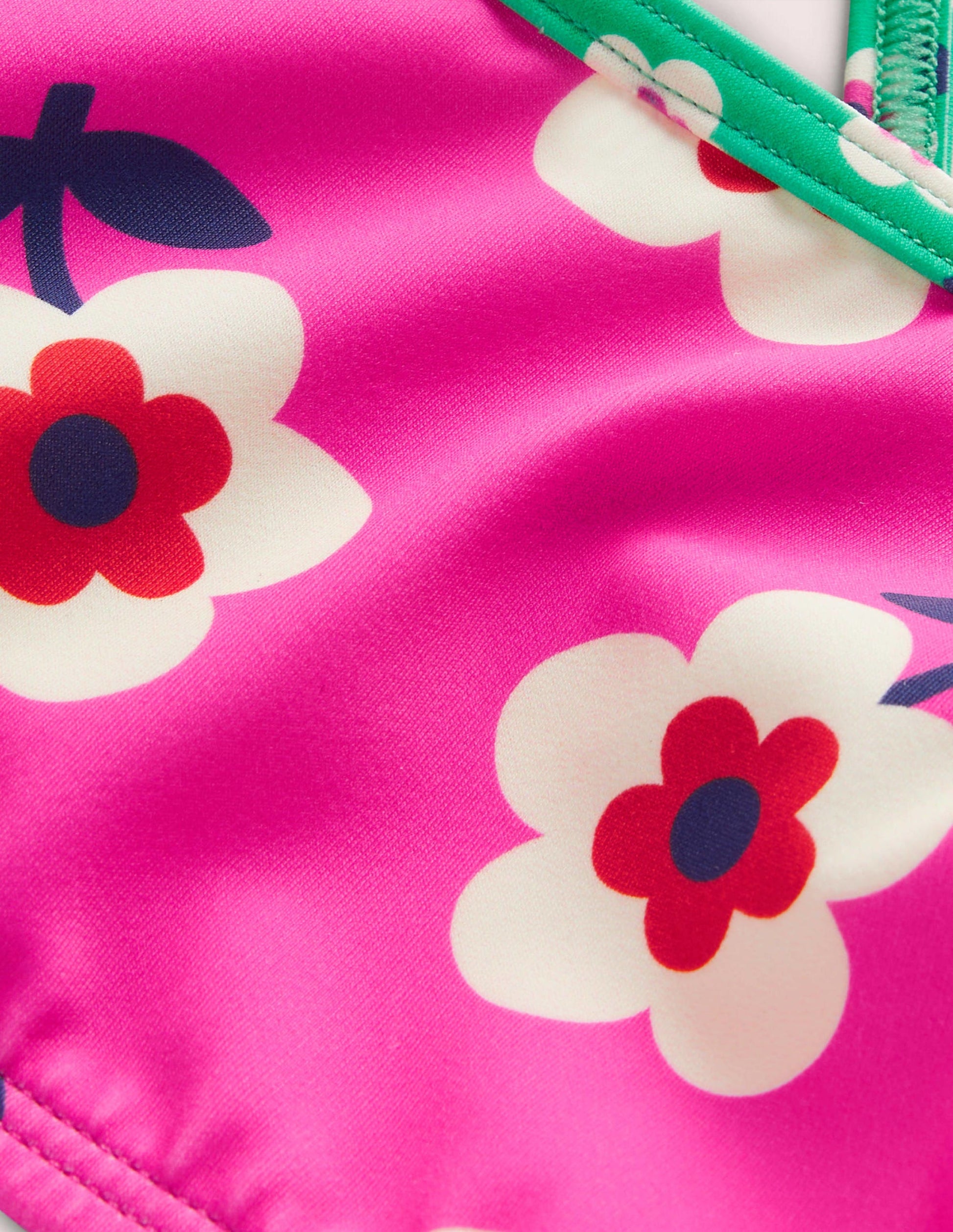 Patterned Bikini Top-Tickled Pink Daisy-3