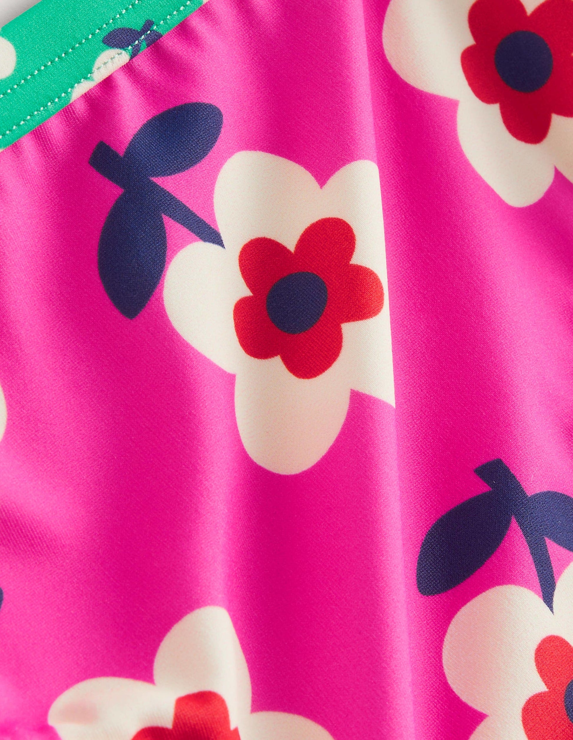 Patterned Bikini Bottoms-Tickled Pink Daisy-3