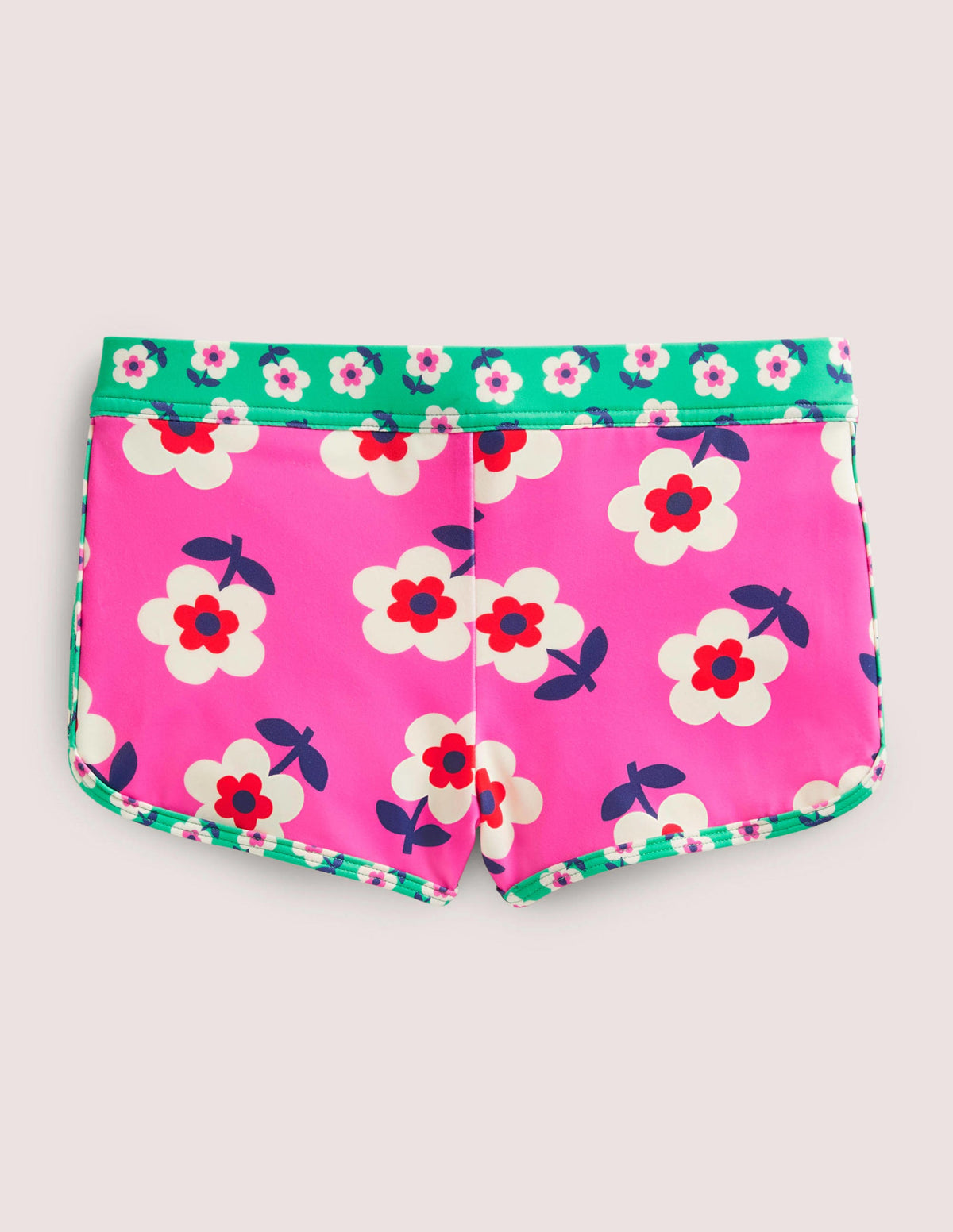 Patterned Swim Shorts-Tickled Pink Daisy - Image 2