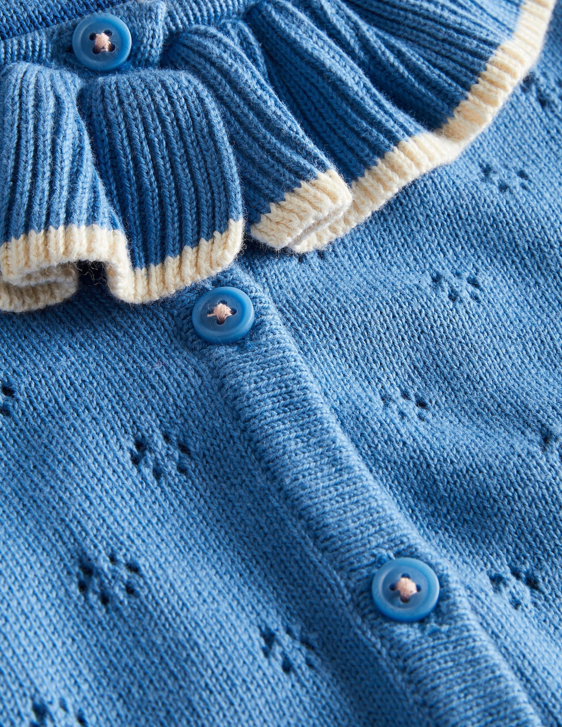 Collared Pointelle Cardigan-Elizabethan Blue-3