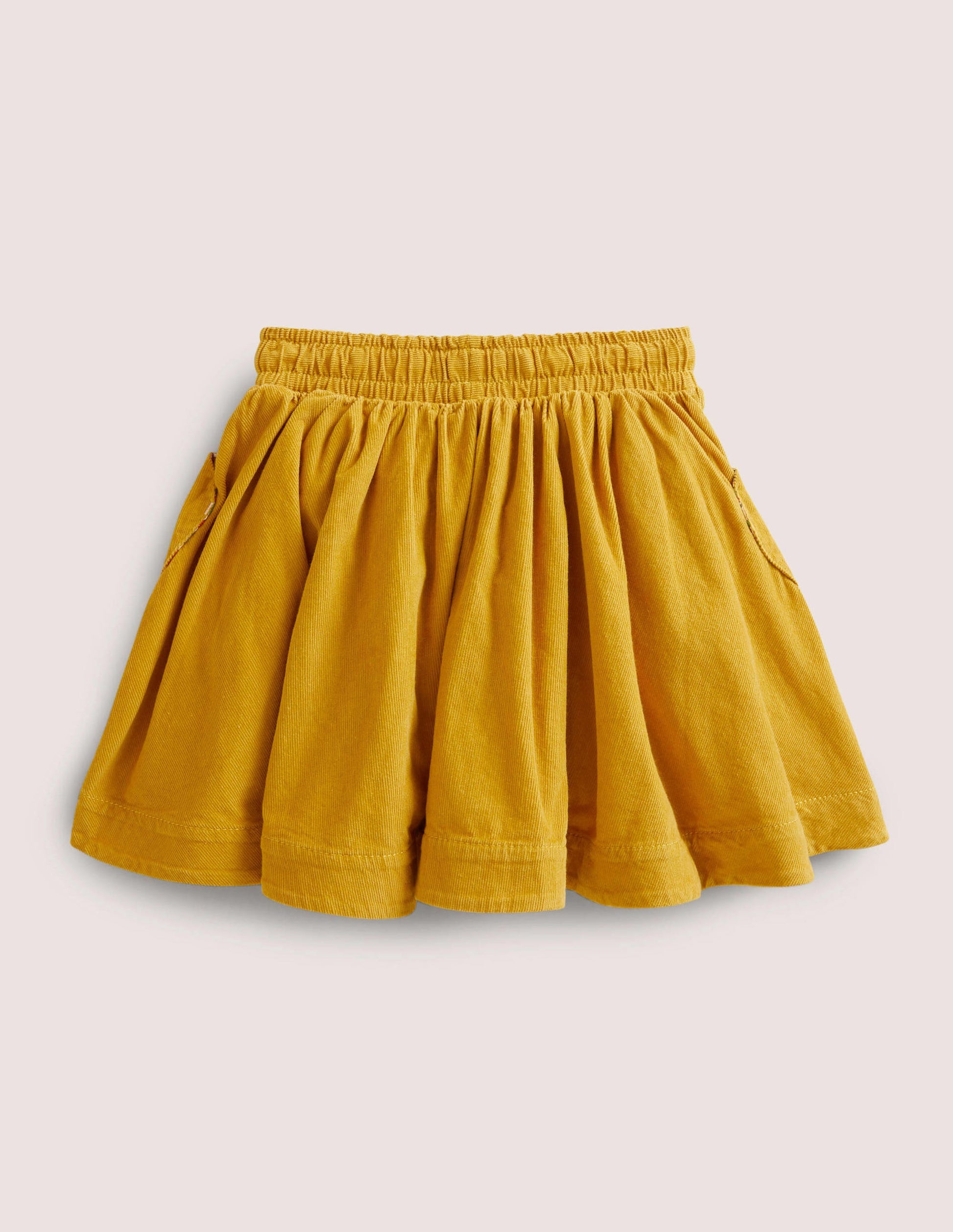 Woven Twirly Skirt-Honeycomb Yellow-2
