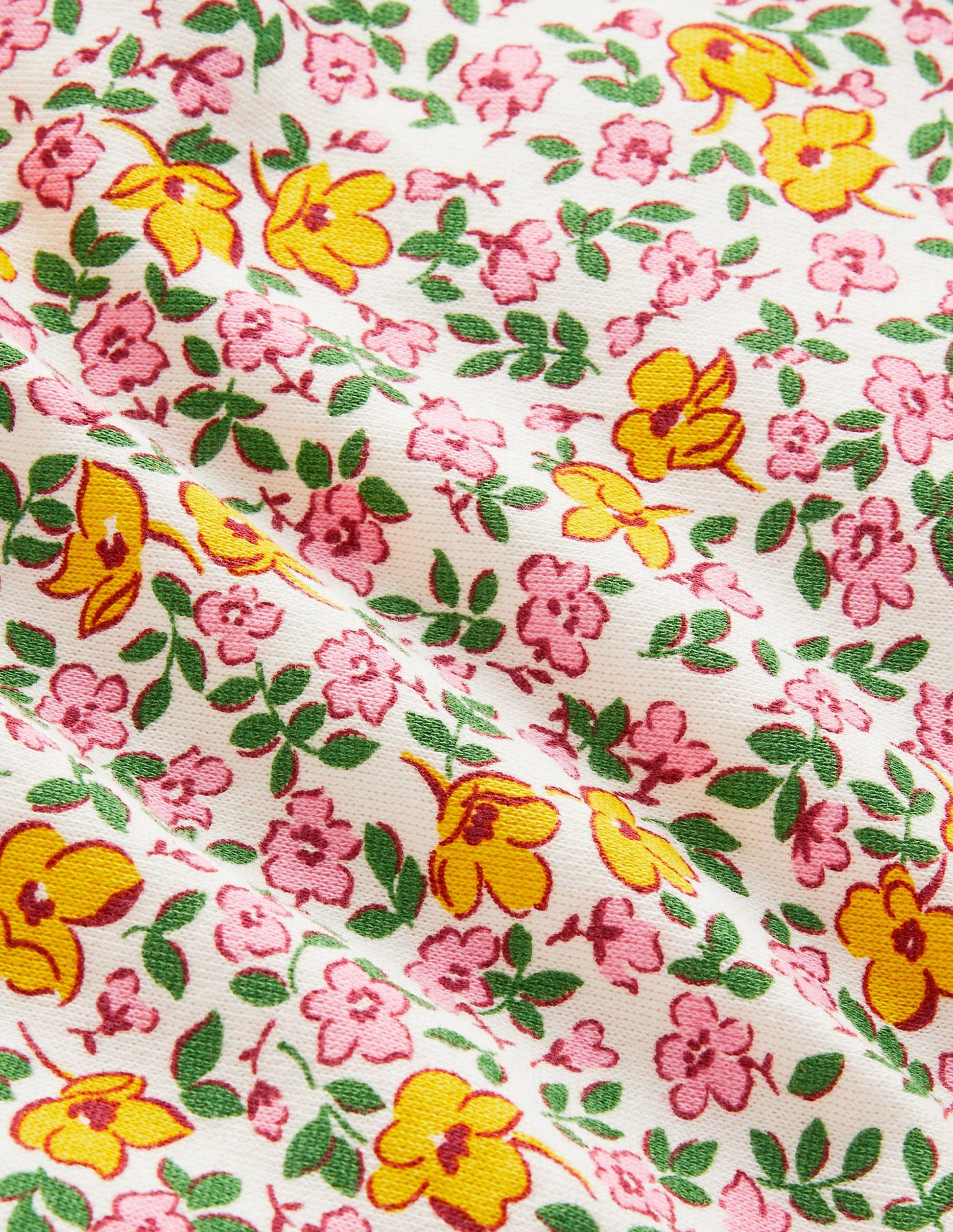 Printed Sweatshirt Skirt-Multi Meadow Floral-3