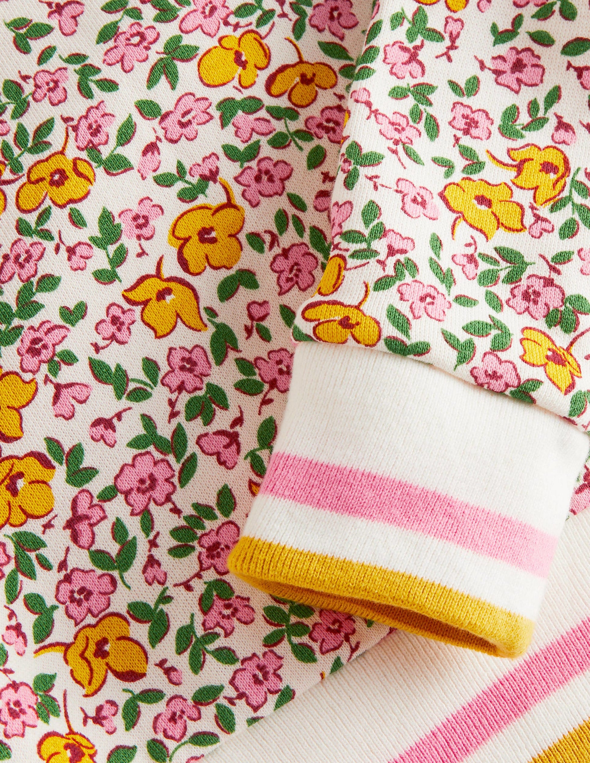 Printed Jersey Sweatshirt-Vanilla Pod Vintage Floral-3
