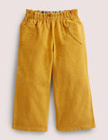 Wide Leg Pull On Pants-Oil Yellow