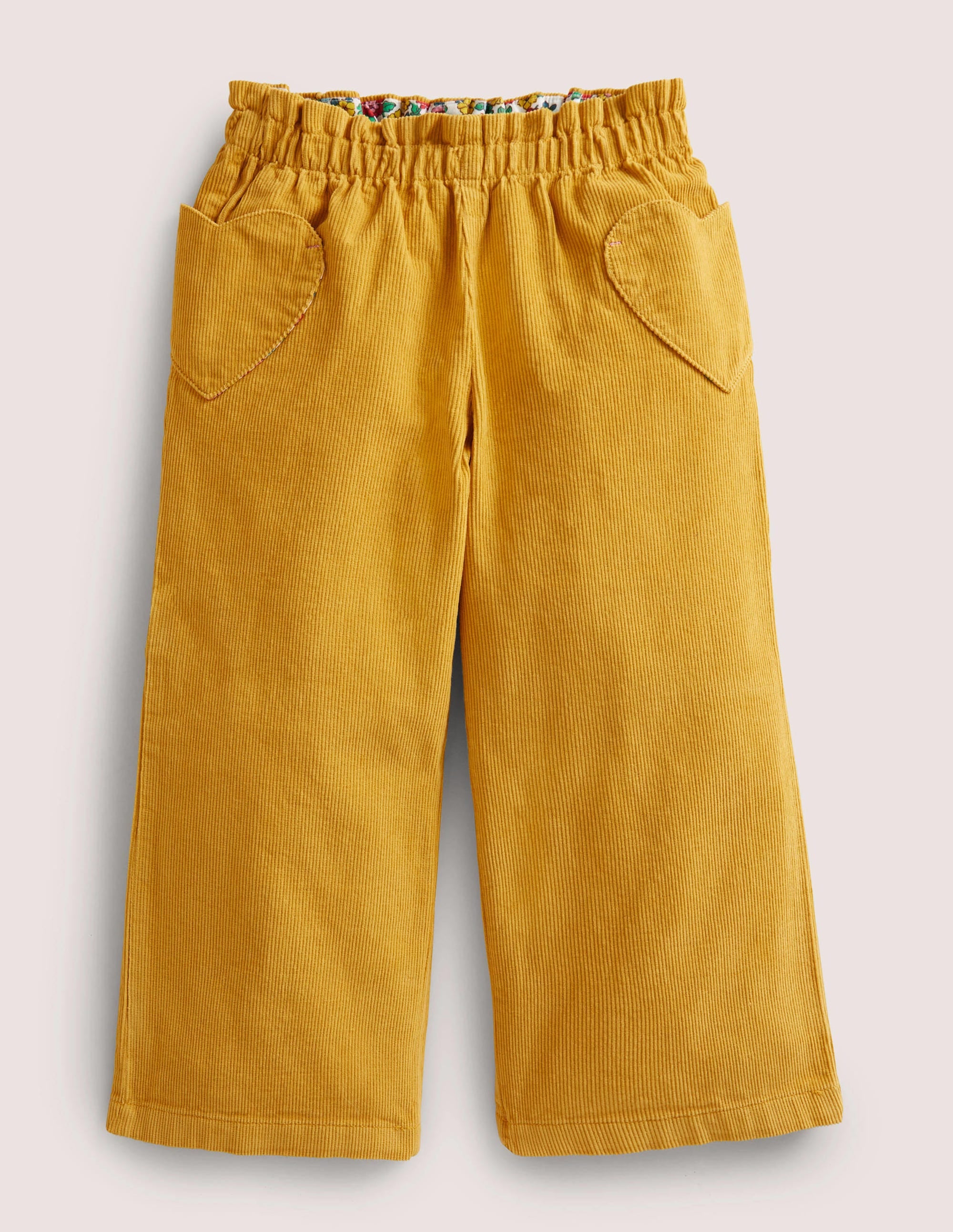 Wide Leg Pull On Pants-Oil Yellow - Image 1
