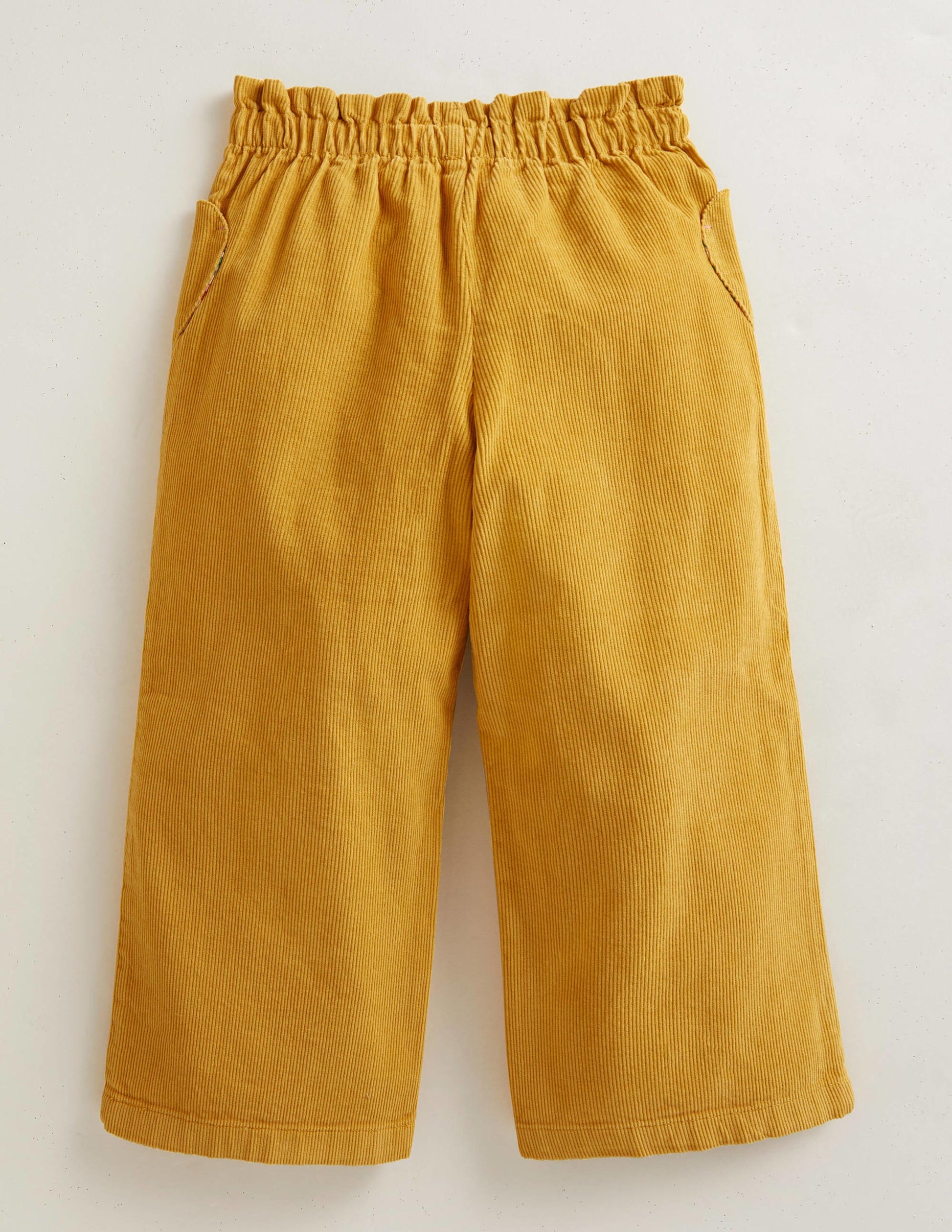 Wide Leg Pull On Pants-Oil Yellow-2