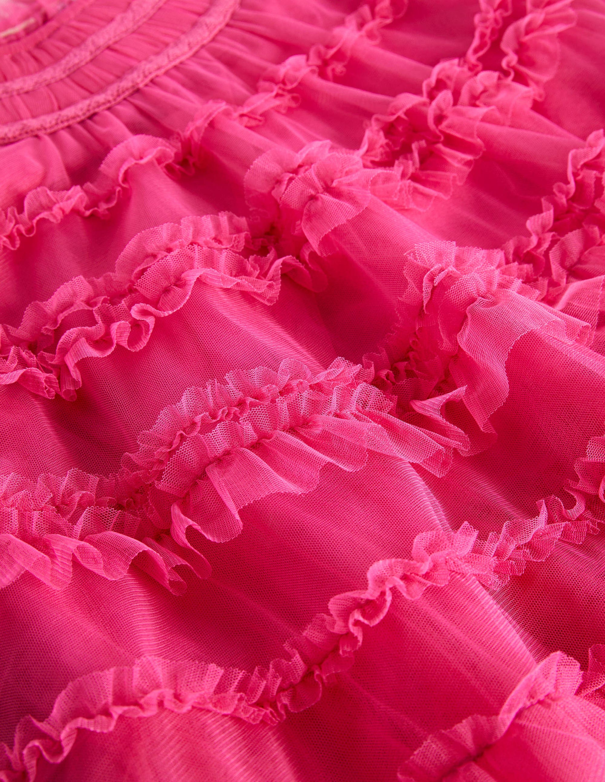 Pink Tulle Tiered Party Dress-Sweet Pink - Image 3