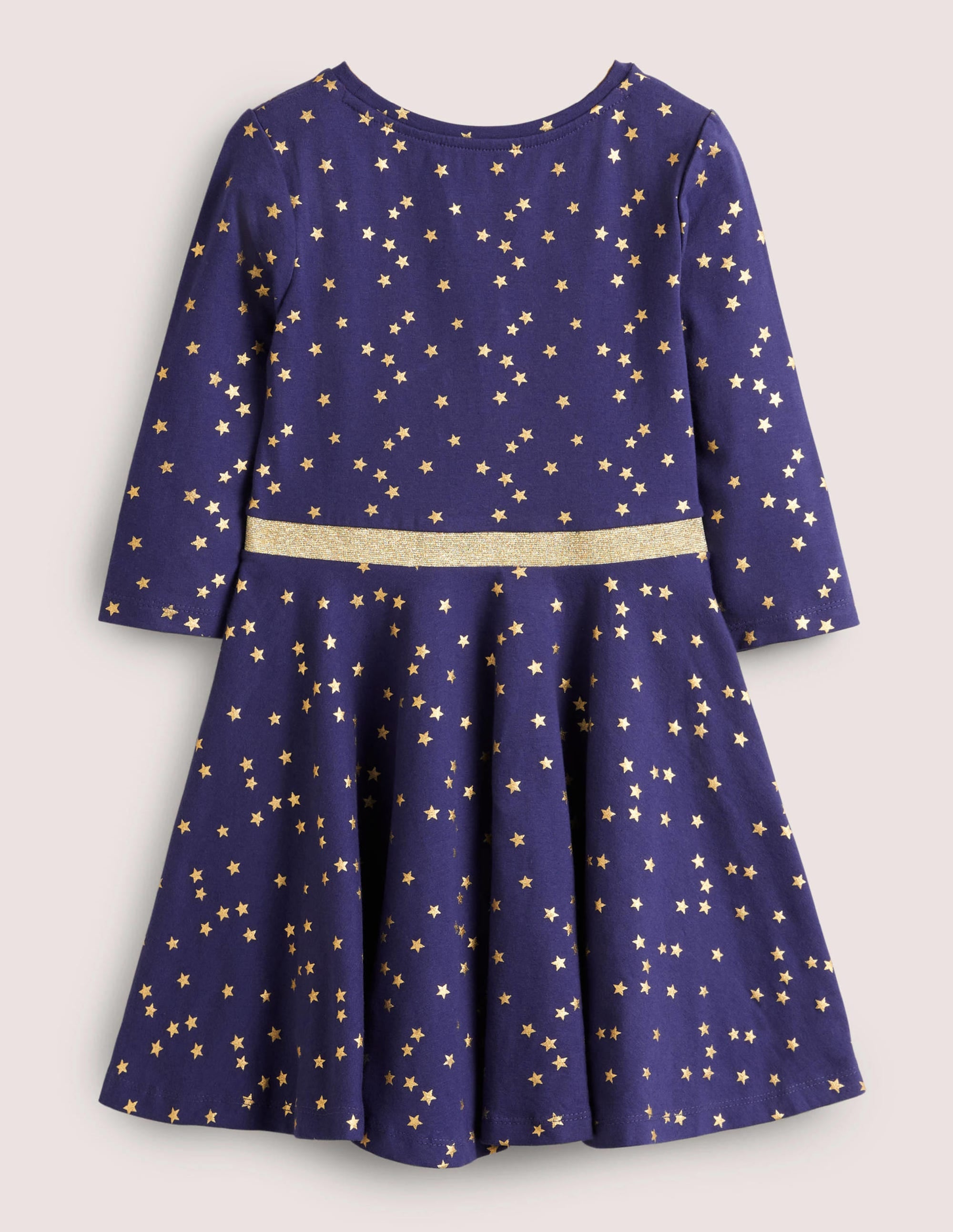Twirly Skater Dress-Starboard Navy Gold Star - Image 2