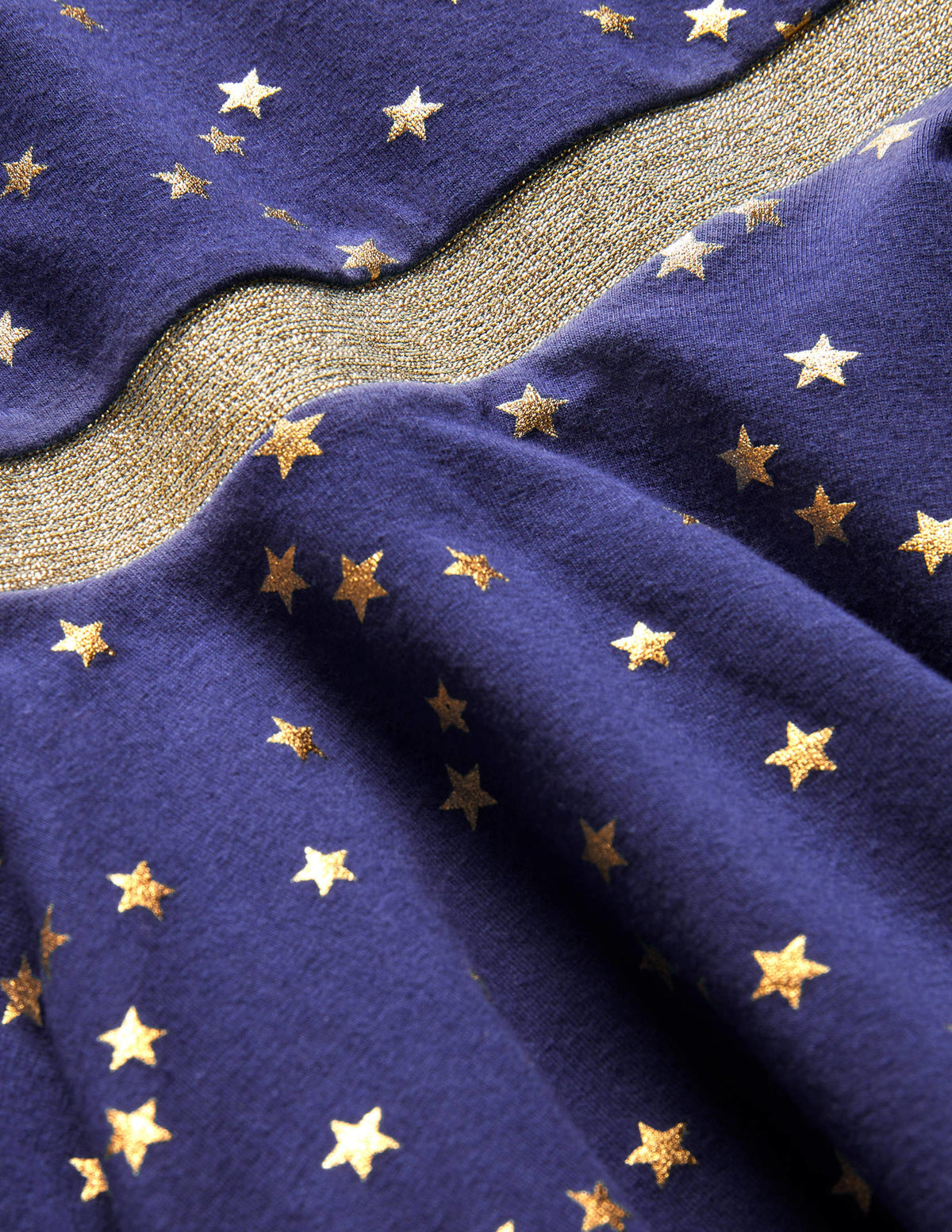 Twirly Skater Dress-Starboard Navy Gold Star-3