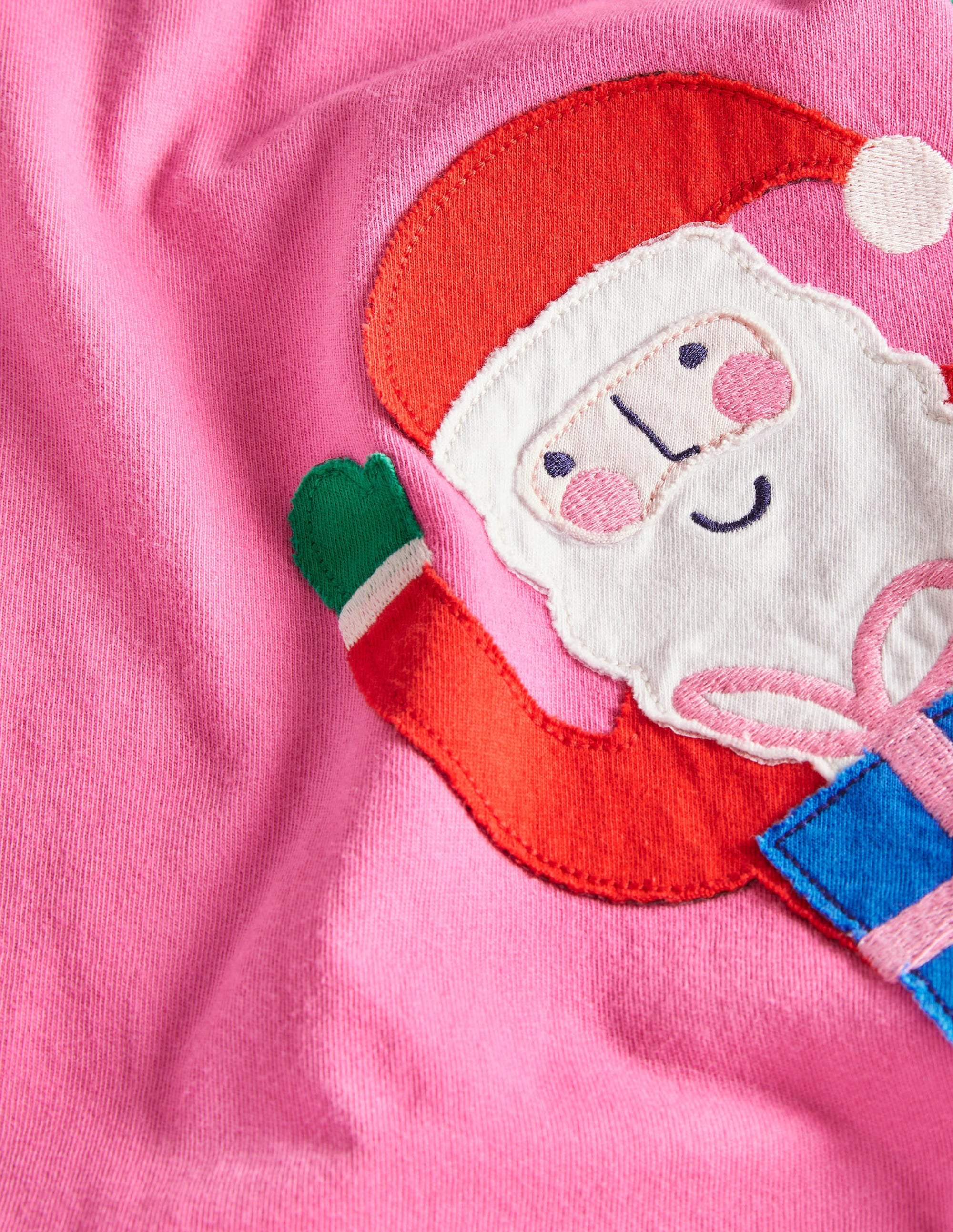 Big Appliqué Dress-Tickled Pink Christmas Friends - Image 3