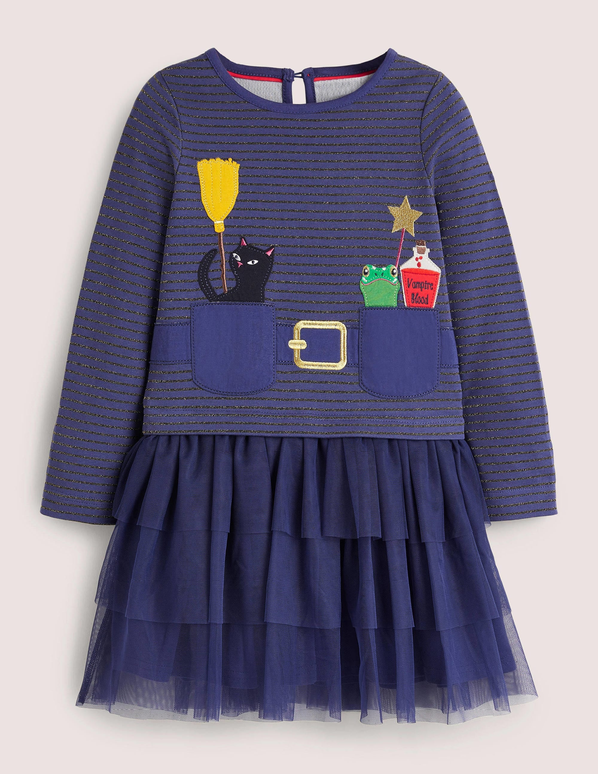 Halloween Tulle Party Dress-Starboard Blue Witch - Image 1