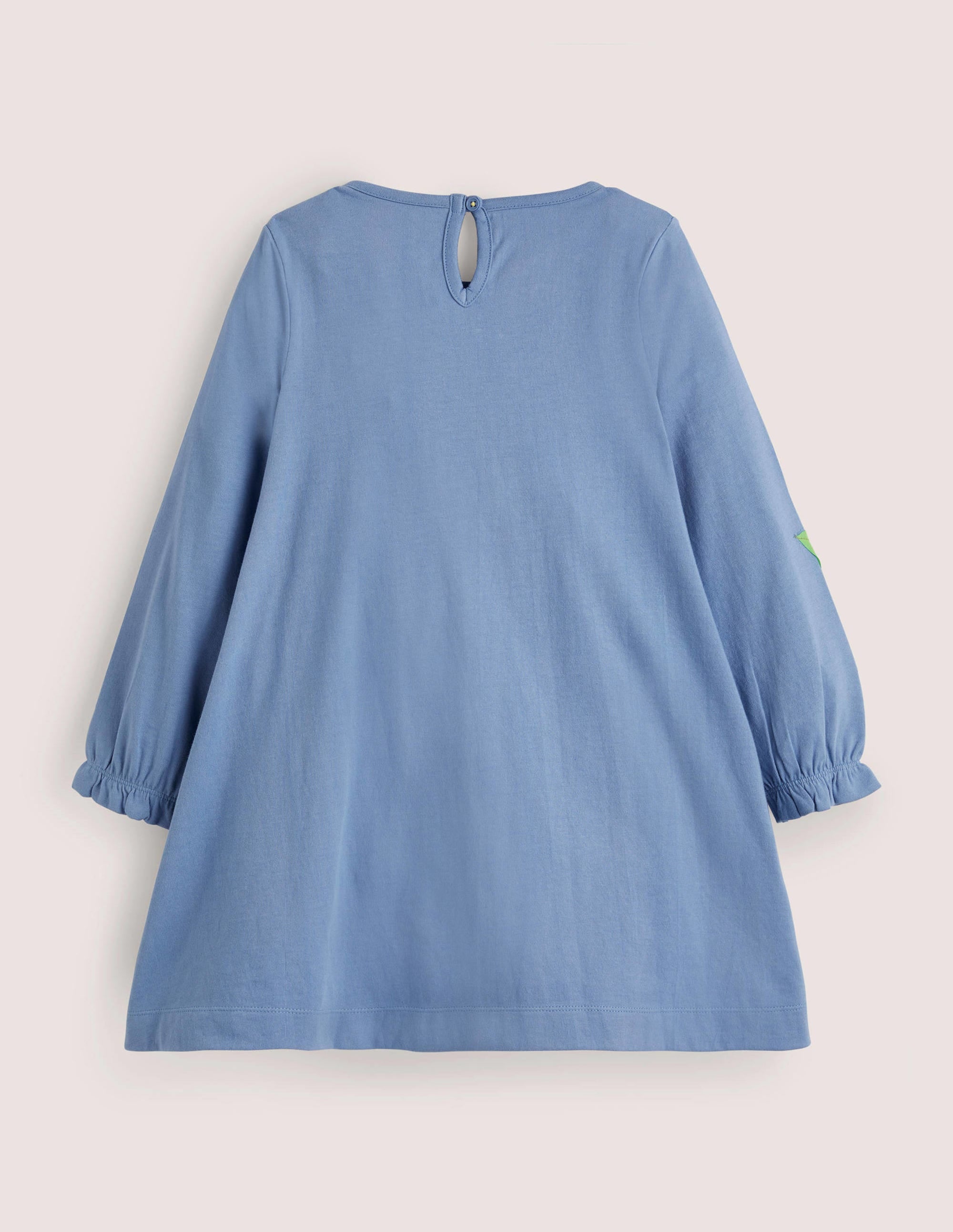 Appliqué Jersey Dress-Riviera Blue Woodland Animals - Image 2