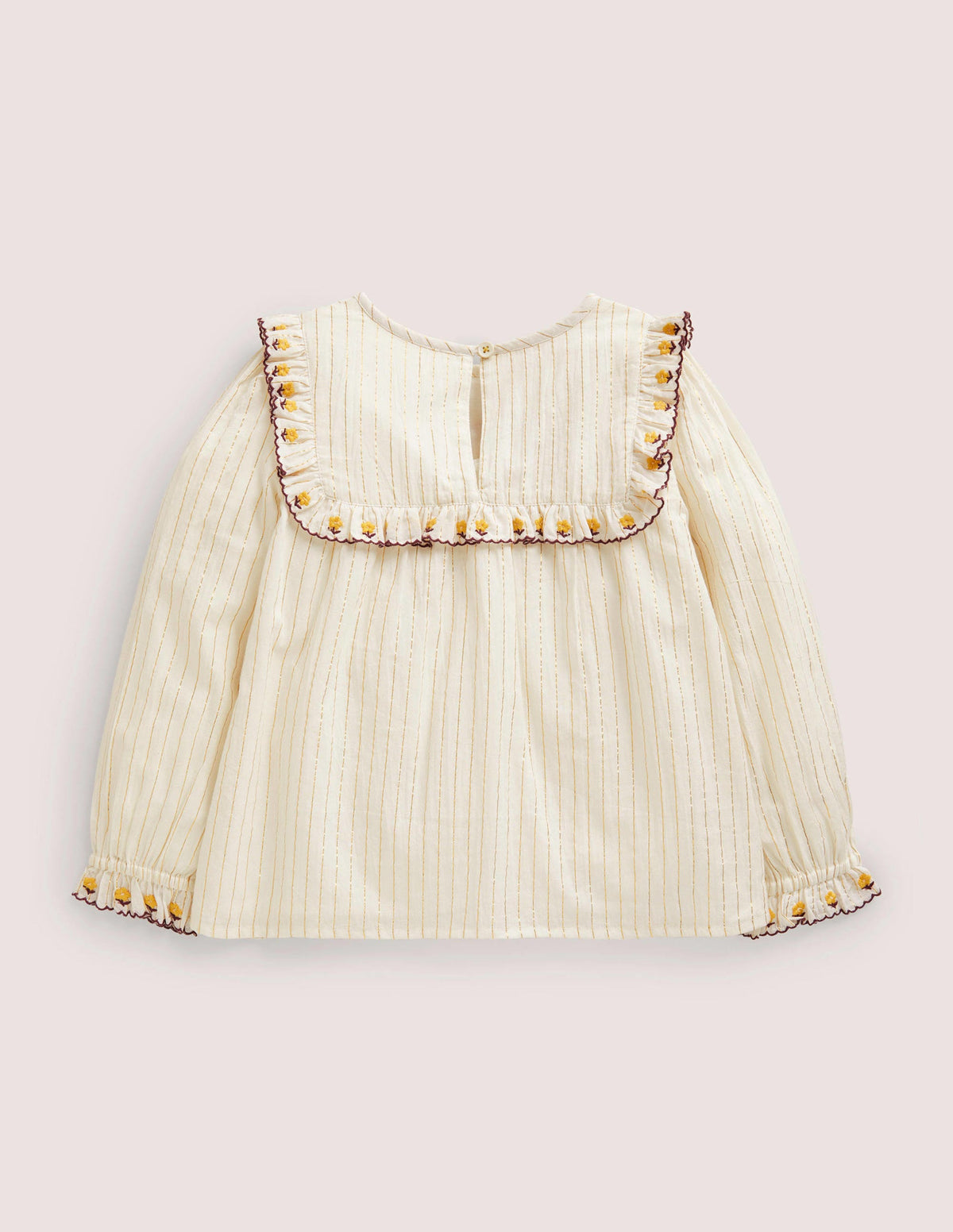 Frill Embroidered Woven Top-Ivory Embroidered Floral-2