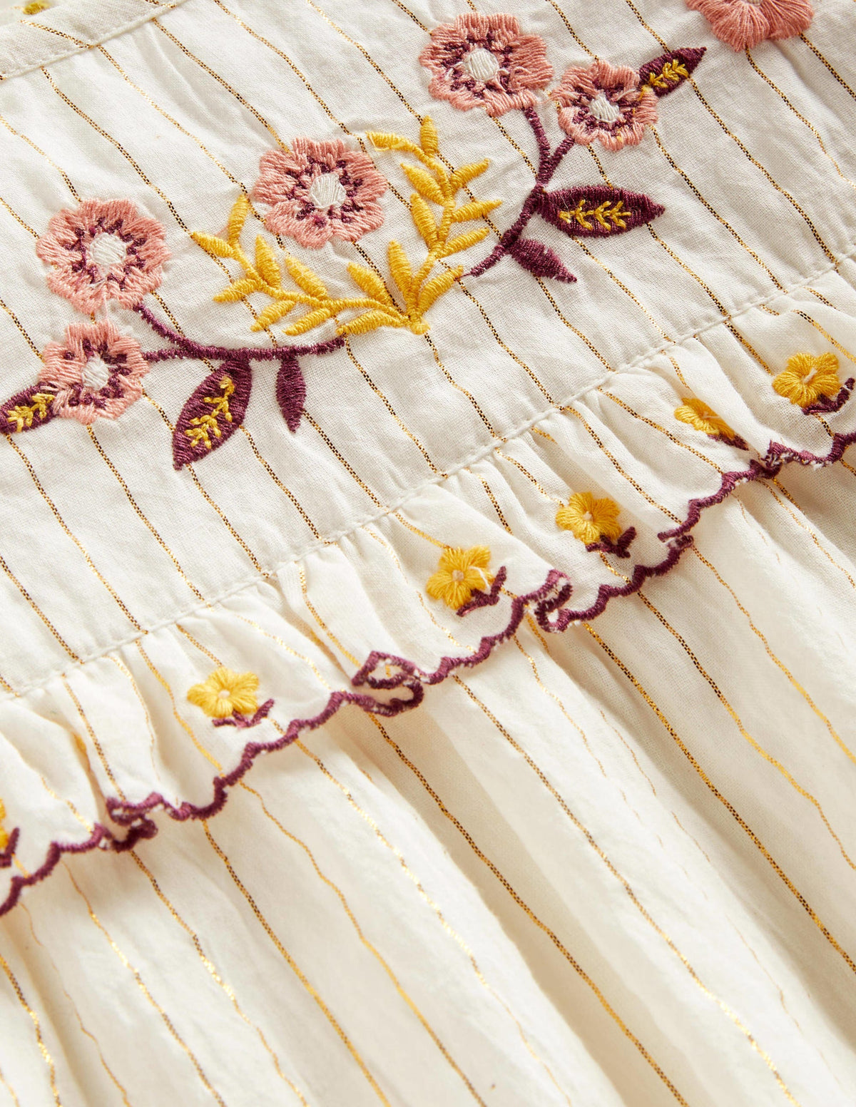 Frill Embroidered Woven Top-Ivory Embroidered Floral-3