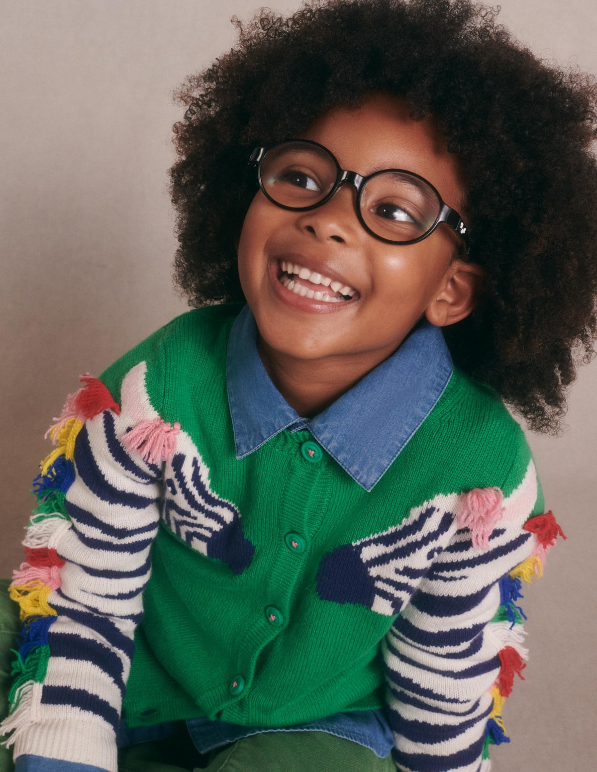 Fun Cardigan-Green Pepper Zebra - Image 4