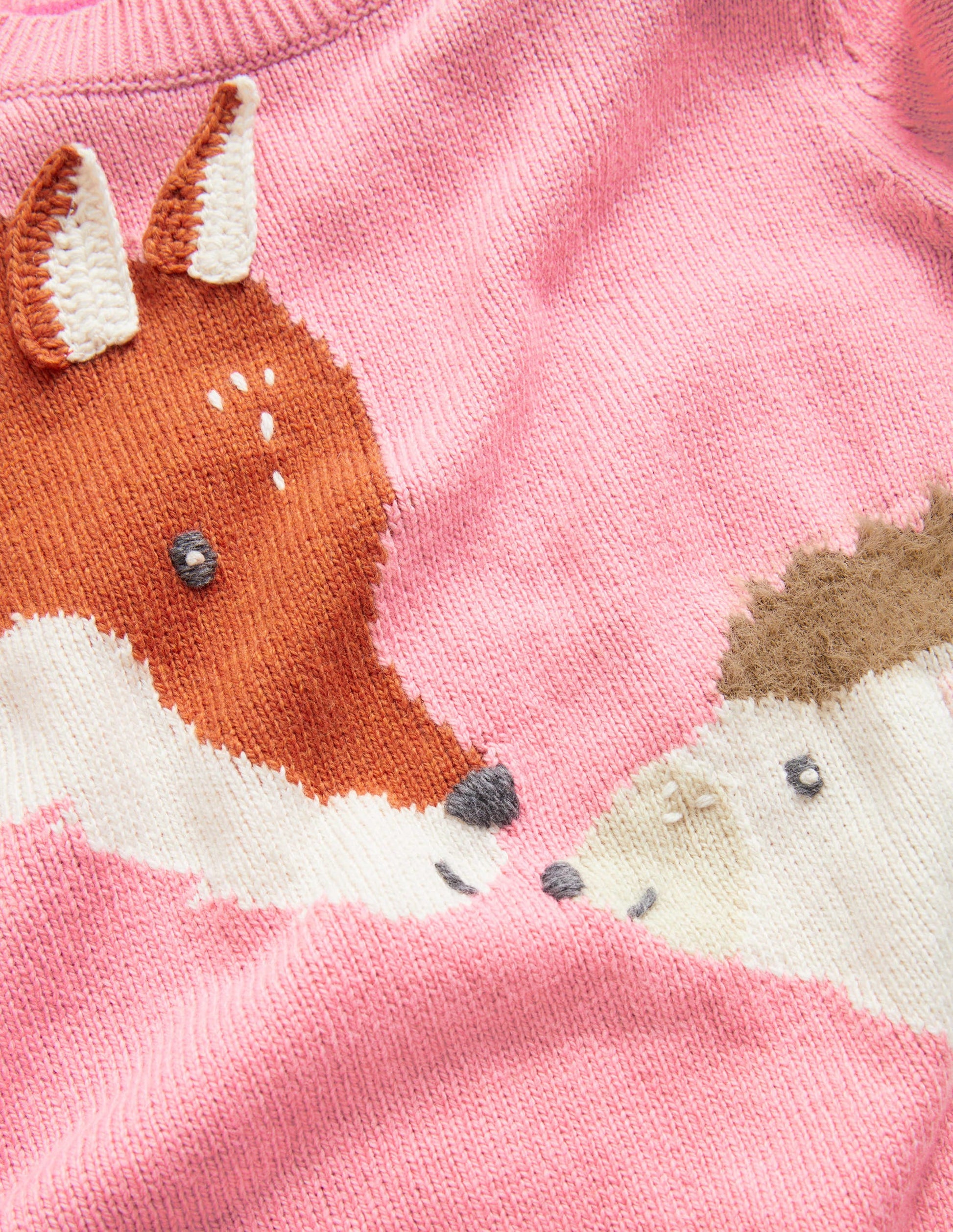 Animal Sleeve Sweater-Formica Pink Fox-3
