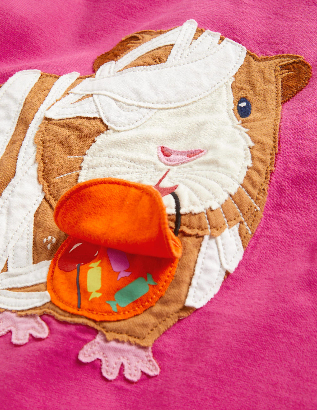 Halloween Appliqué T-shirt-Tickled Pink Guinea Pig-3