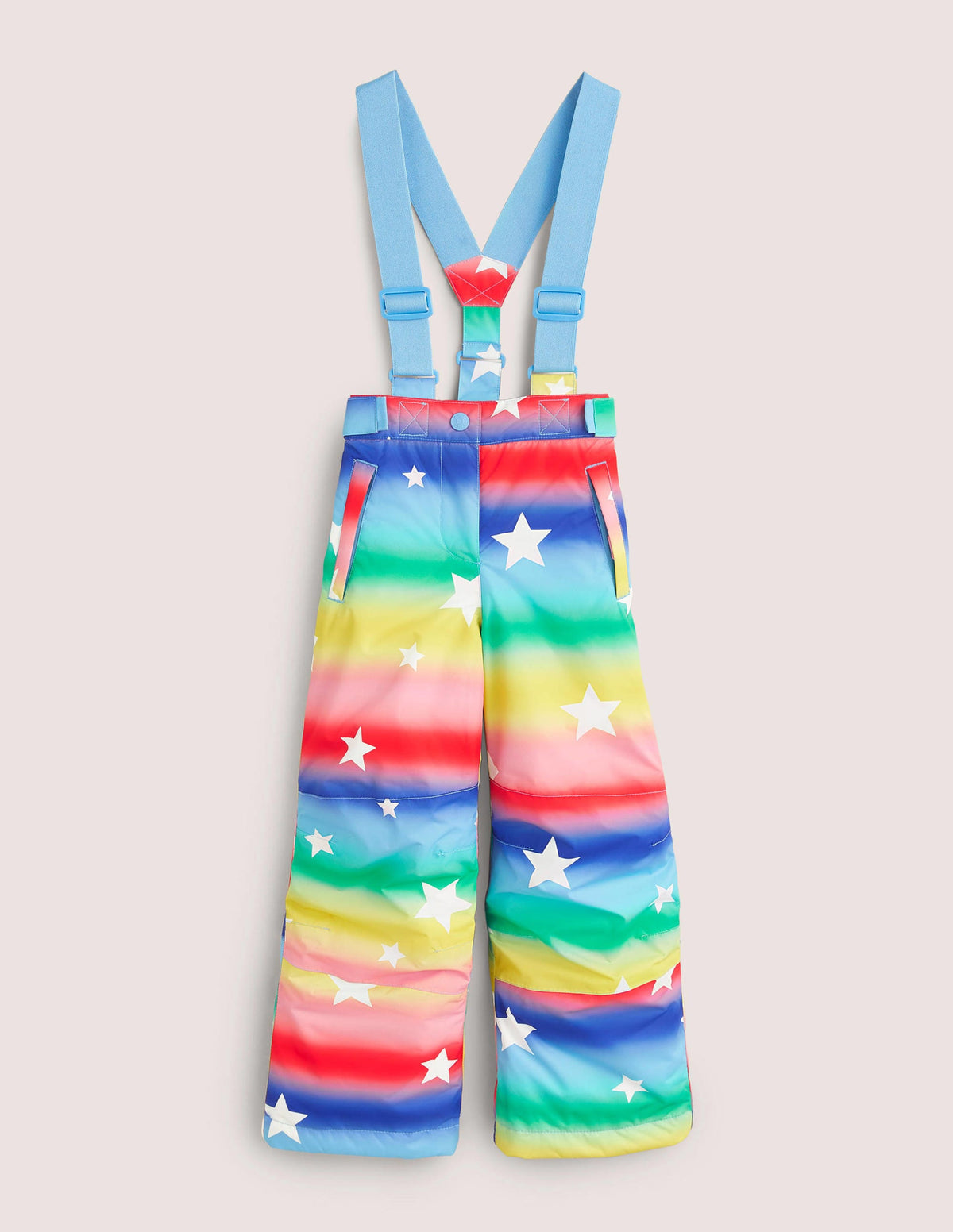 Rainbow Star Waterproof Dungaree Pants-Ombre Rainbow Star - Image 1