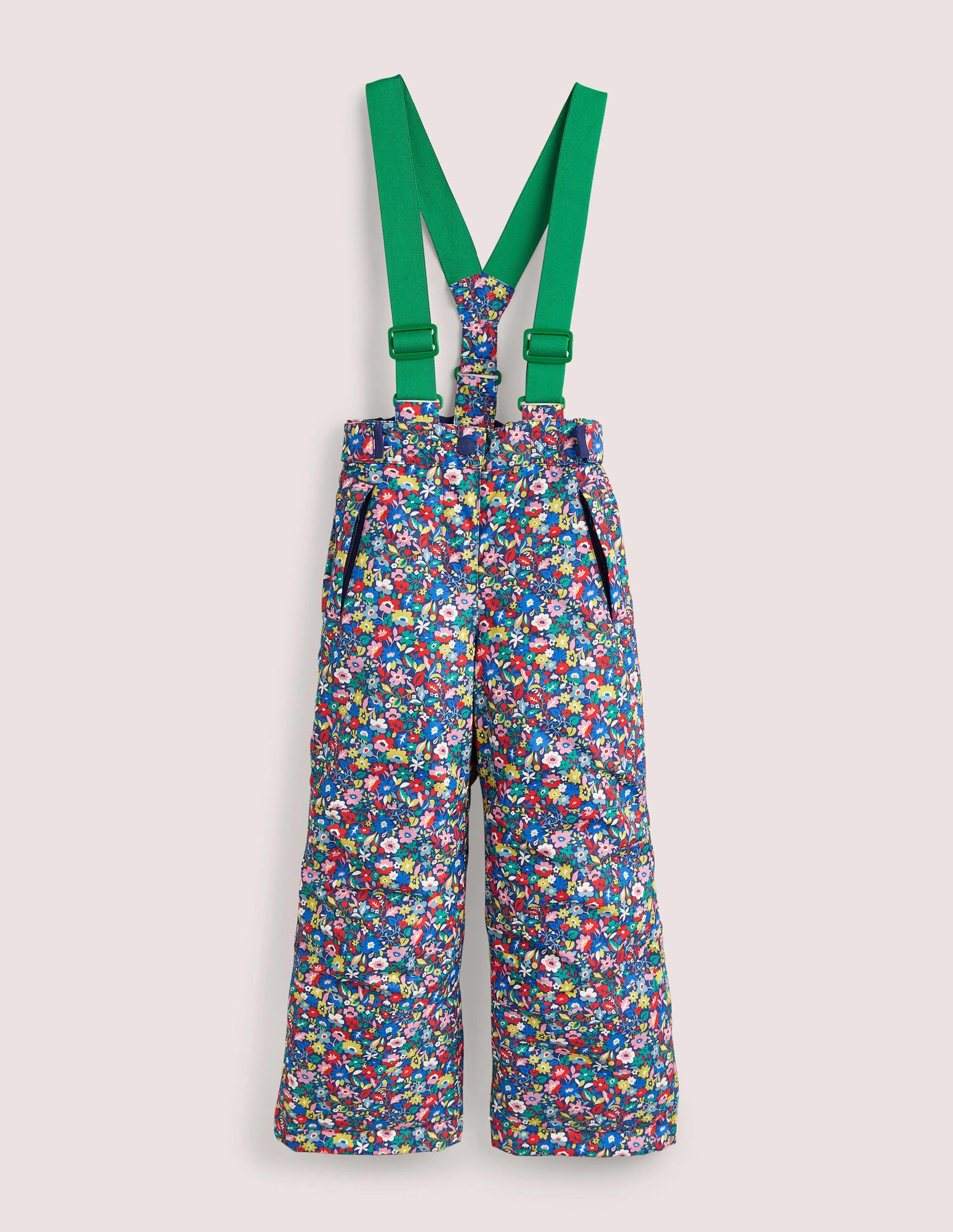 All-weather Waterproof Pants-Multi Patchwork Floral - Image 1