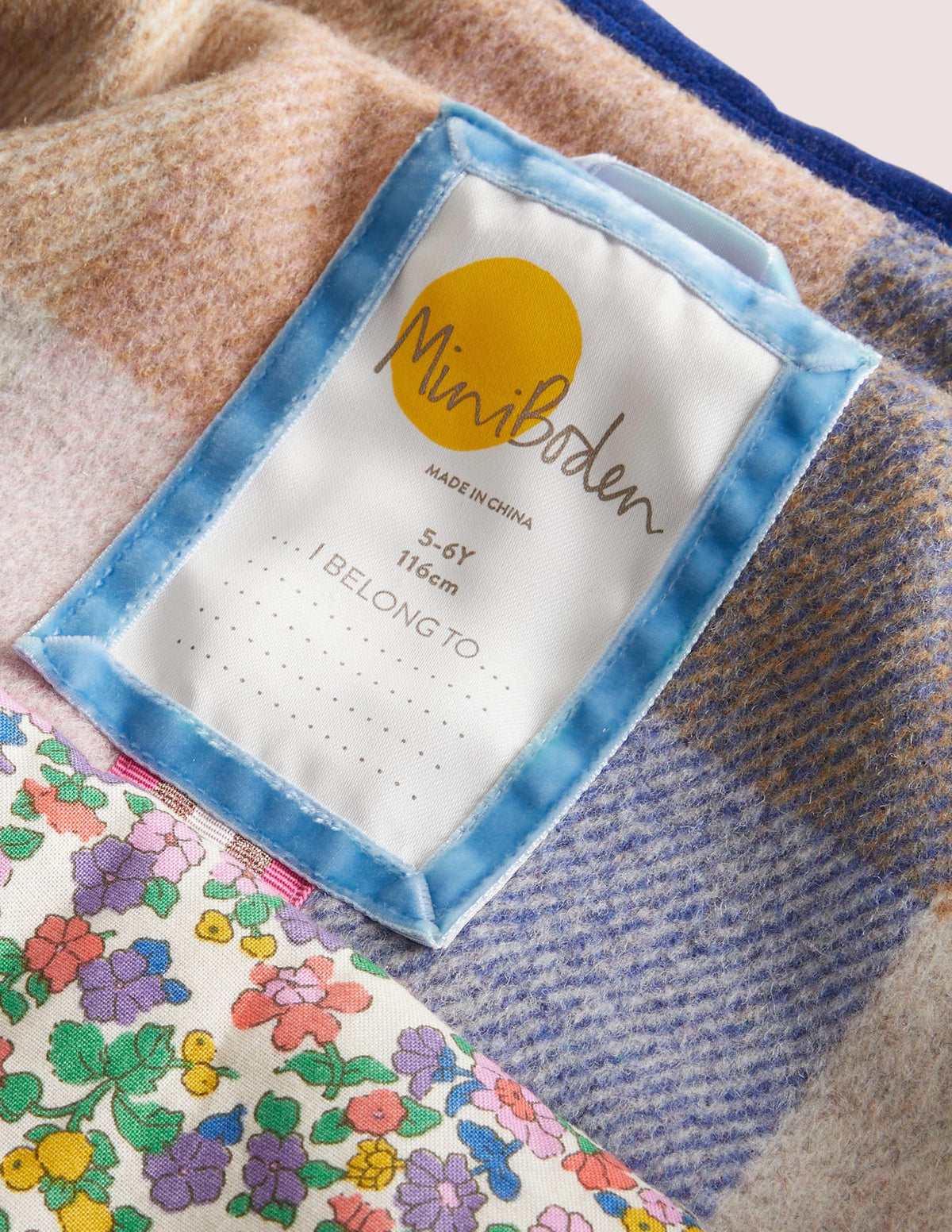 Check Wool Coat-Multi Rainbow Gingham-4