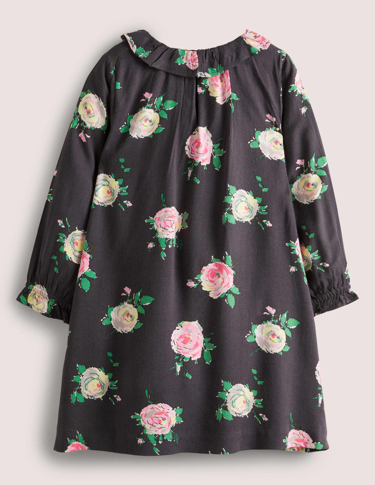 Woven Printed Dress-Soot Grey Rose - Image 2